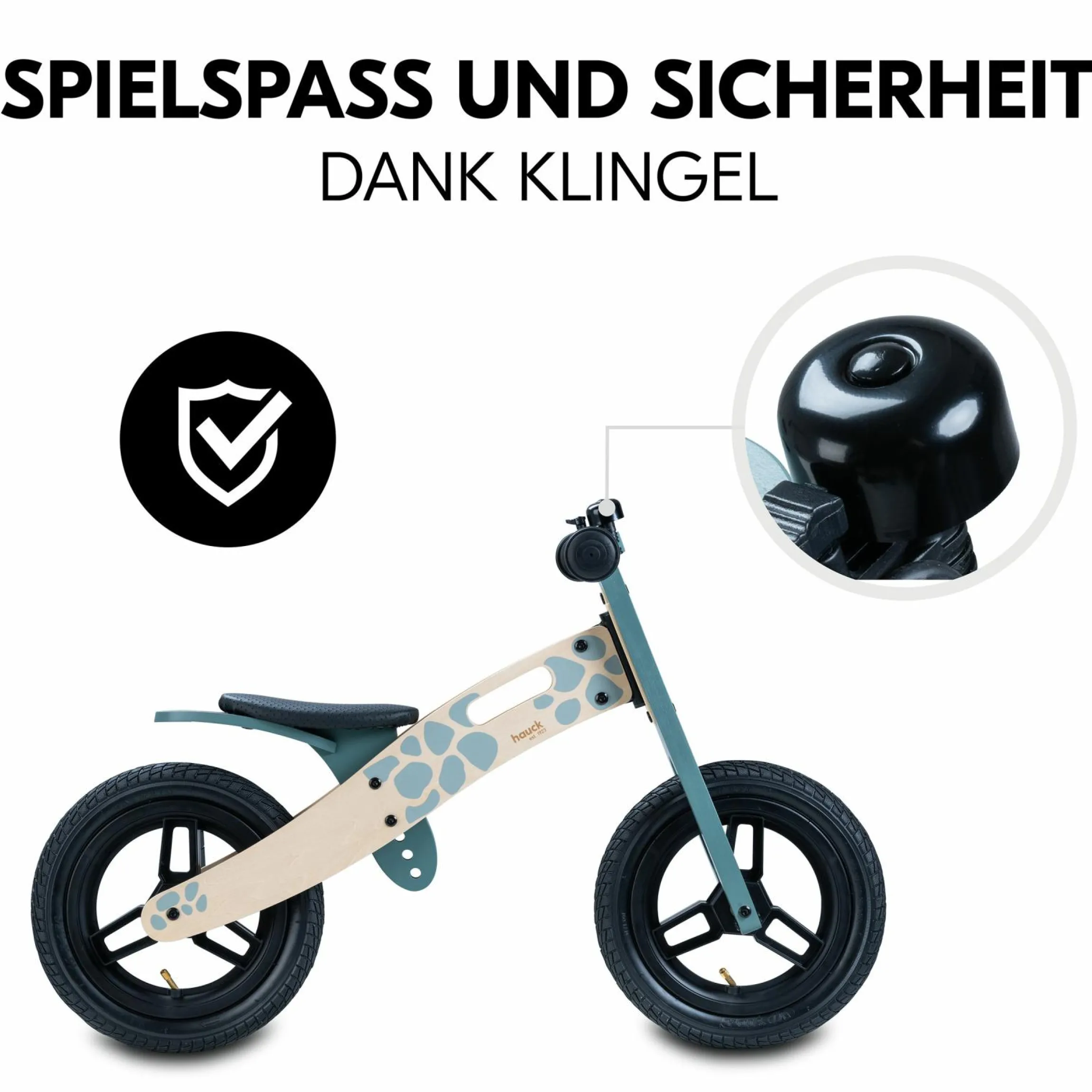 Holz-Laufrad Balance N Ride mit Lufträdern & verstellbarem Sitz (ab 18 Monate) - Turtle