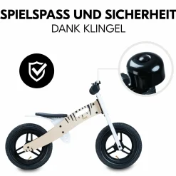 Holz-Laufrad Balance N Ride mit Lufträdern & verstellbarem Sitz (ab 18 Monate) - Zebra