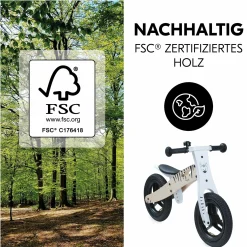 Holz-Laufrad Balance N Ride mit Lufträdern & verstellbarem Sitz (ab 18 Monate) - Zebra