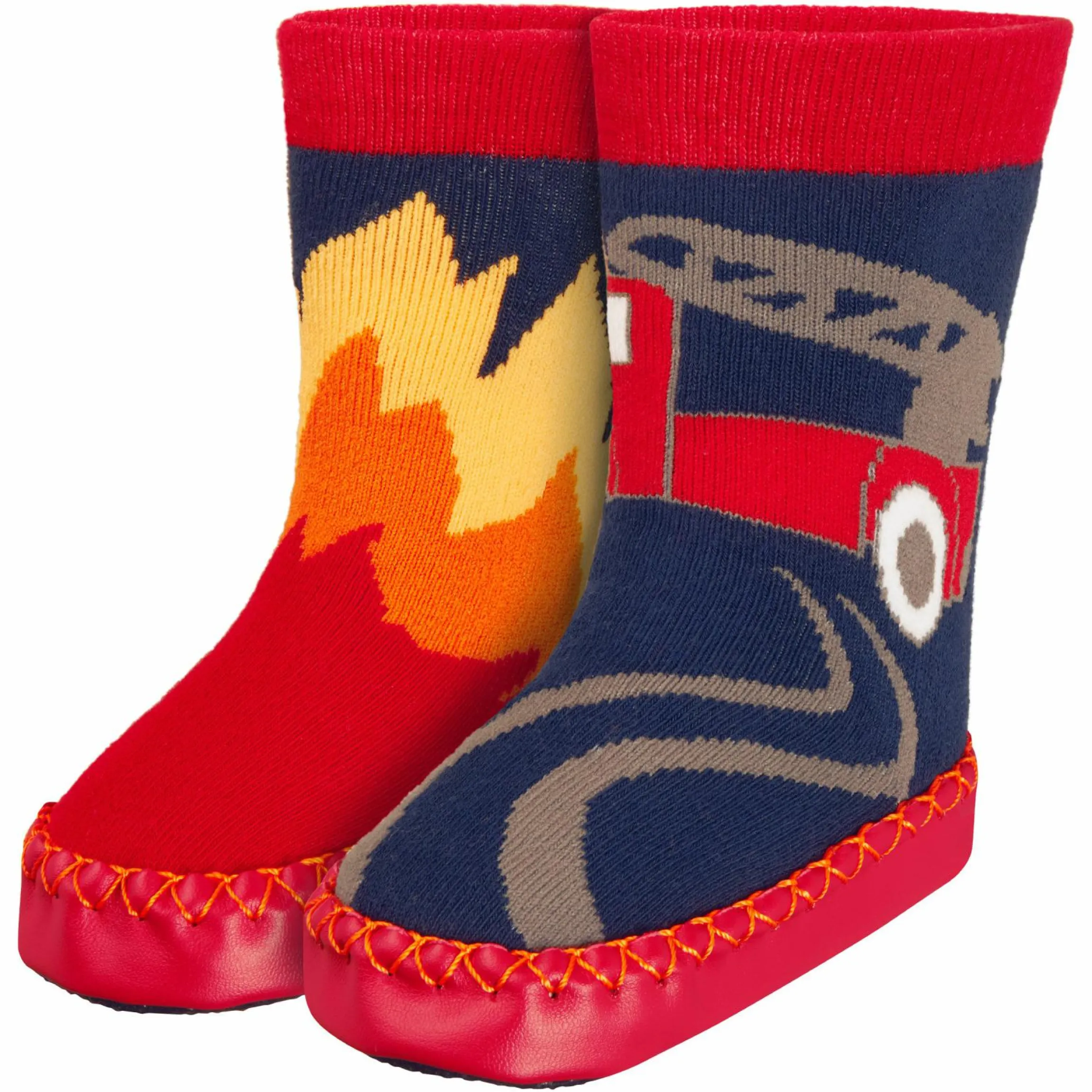 Hüttenschuh - Feuerwehr Marine Rot - Gr. 20/21