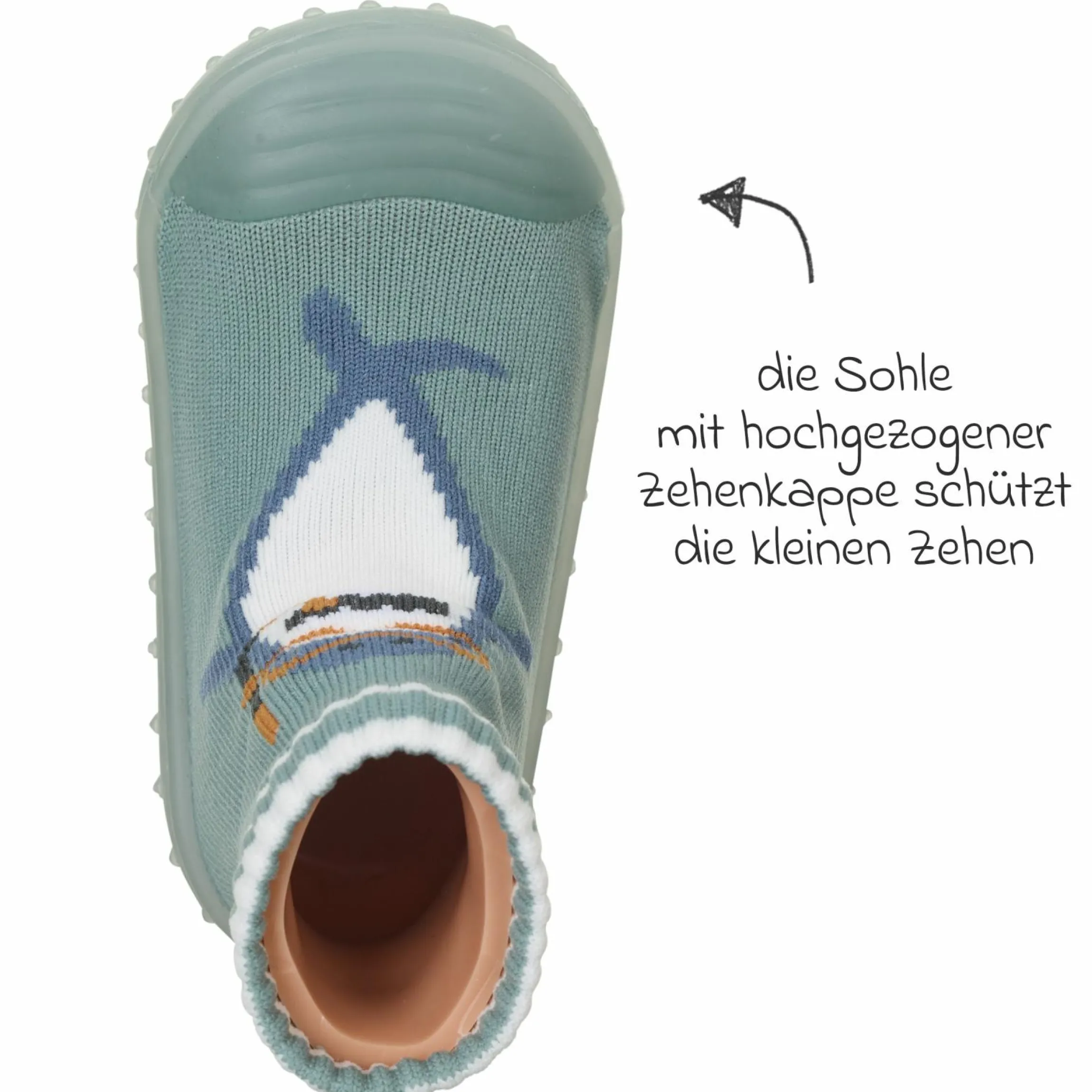 Hüttenschuh Adventure-Socks - Hai - Gr. 23/24