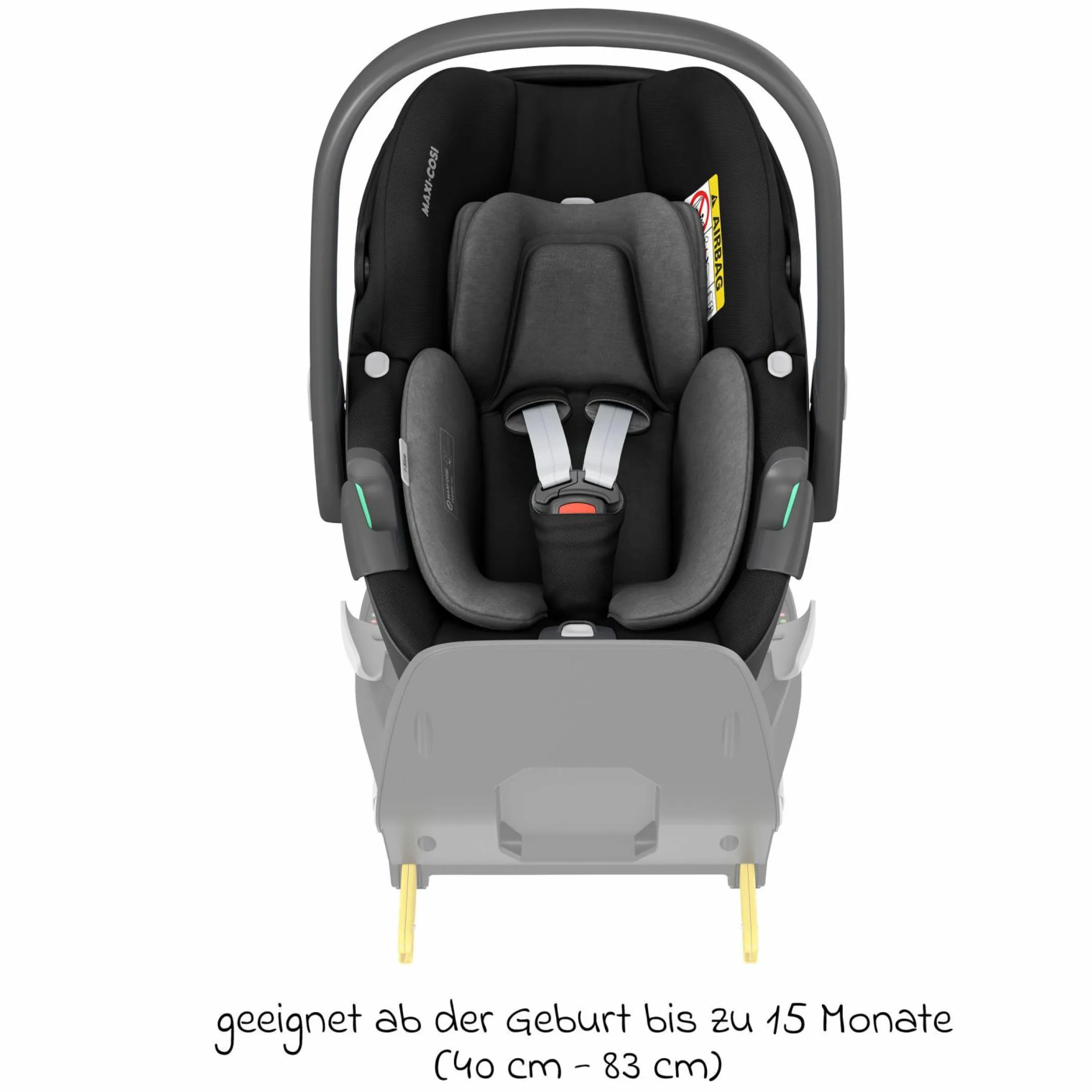 3in1 Babyschale & Reboarder-Set FamilyFix 360 ab Geburt bis 4 Jahre (40 - 105 cm) mit Babyschale Pebble 360 & Kindersitz Pearl 360 inkl. Isofix-Basis FamilyFix & Rückenlehnenschutz - Black