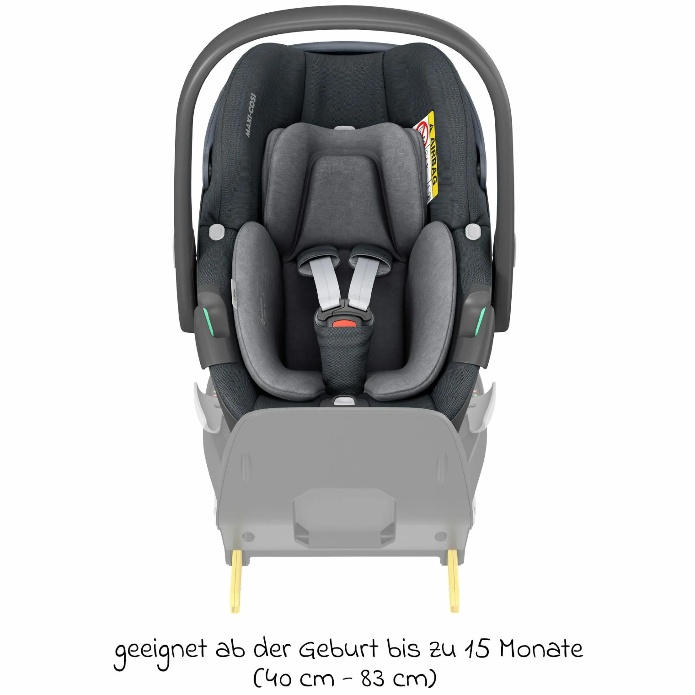 3in1 Babyschale & Reboarder-Set FamilyFix 360 ab Geburt bis 4 Jahre (40 - 105 cm) mit Babyschale Pebble 360 & Kindersitz Pearl 360 inkl. Isofix-Basis FamilyFix & Rückenlehnenschutz - Graphite