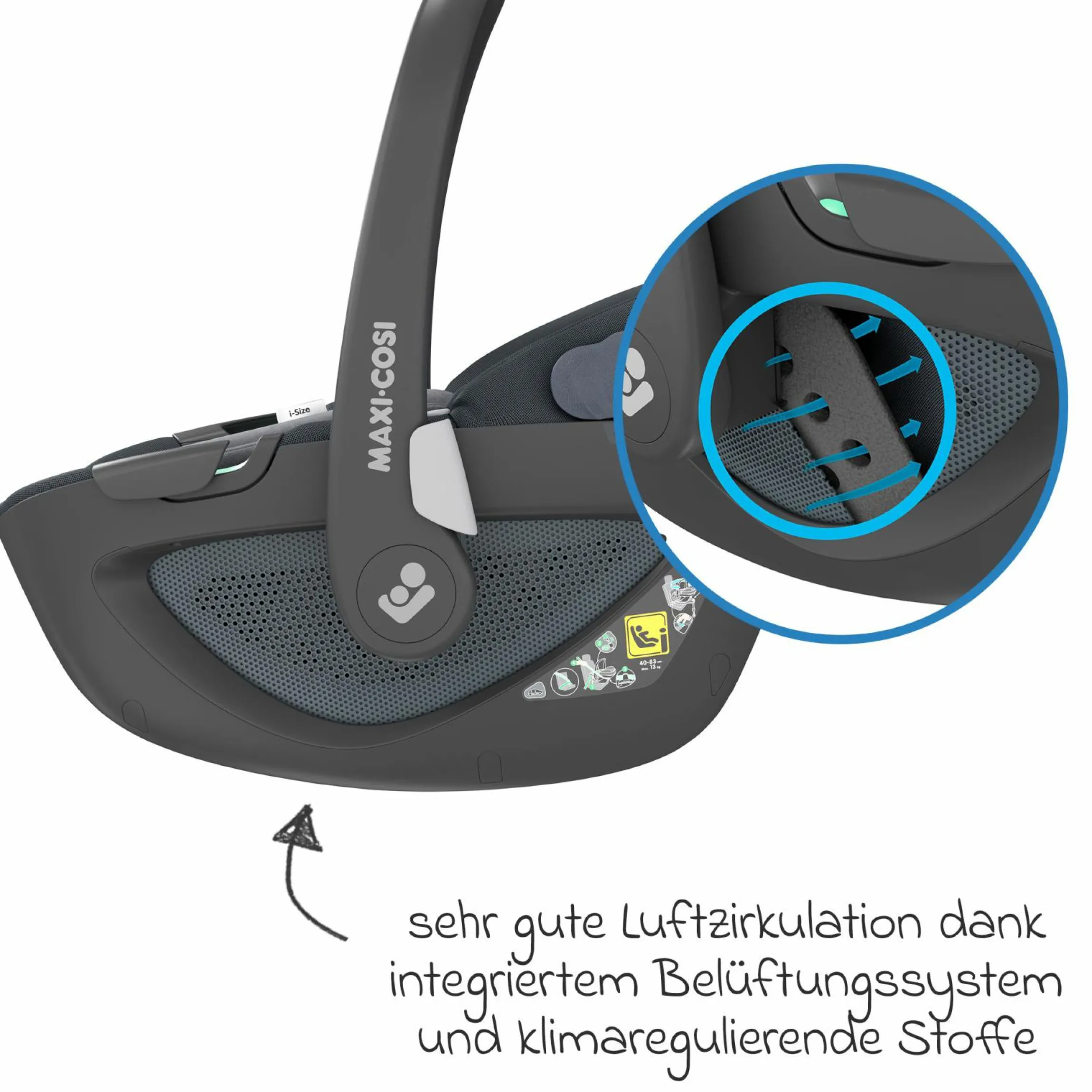 3in1 Babyschale & Reboarder-Set FamilyFix 360 ab Geburt bis 4 Jahre (40 - 105 cm) mit Babyschale Pebble 360 & Kindersitz Pearl 360 inkl. Isofix-Basis FamilyFix & Rückenlehnenschutz - Graphite