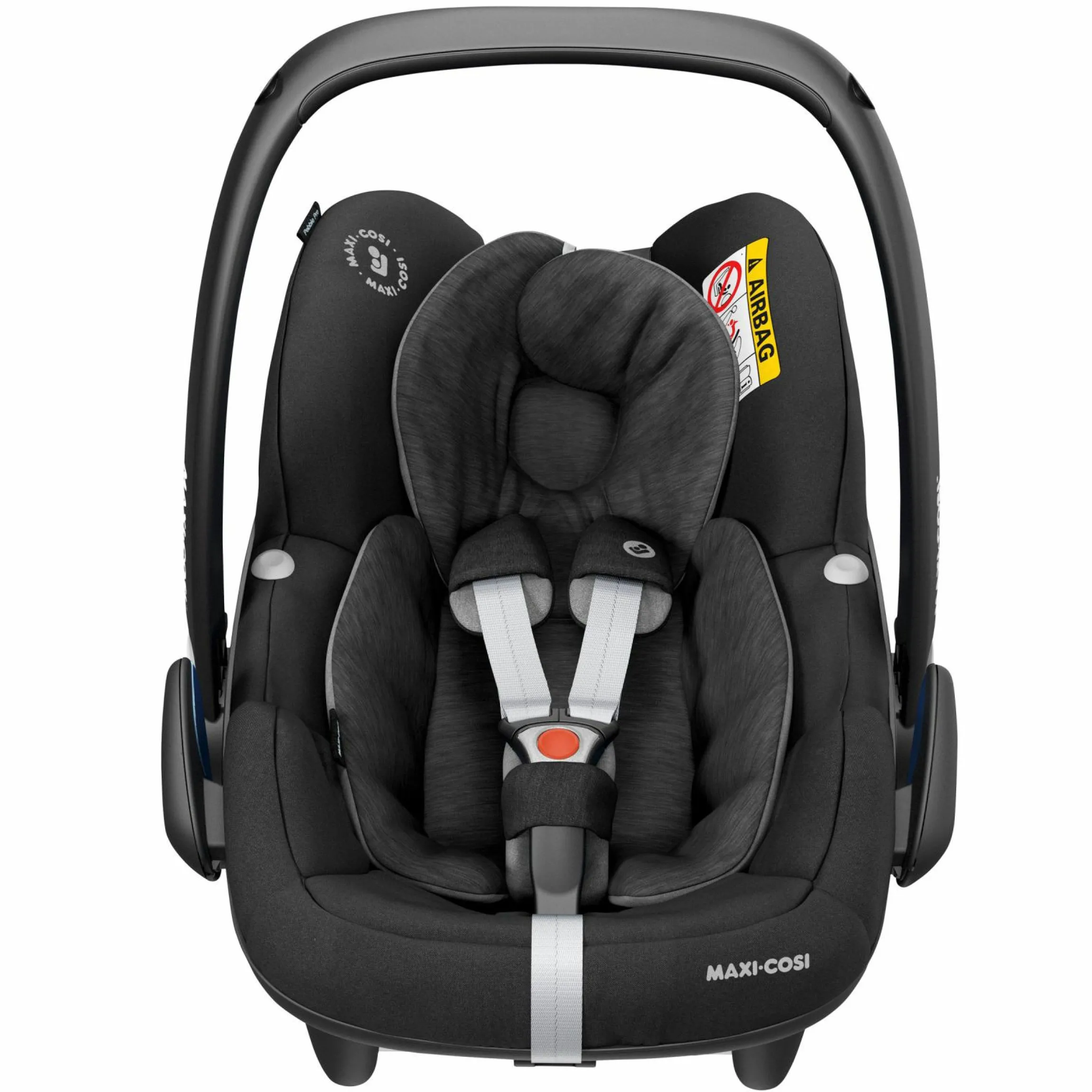 3in1 Babyschale & Reboarder-Set ab Geburt - 4 Jahre (45 cm - 105 cm) mit Babyschale Pebble Pro, Kindersitz Pearl Pro 2 inkl. FamilyFix 3 - Black