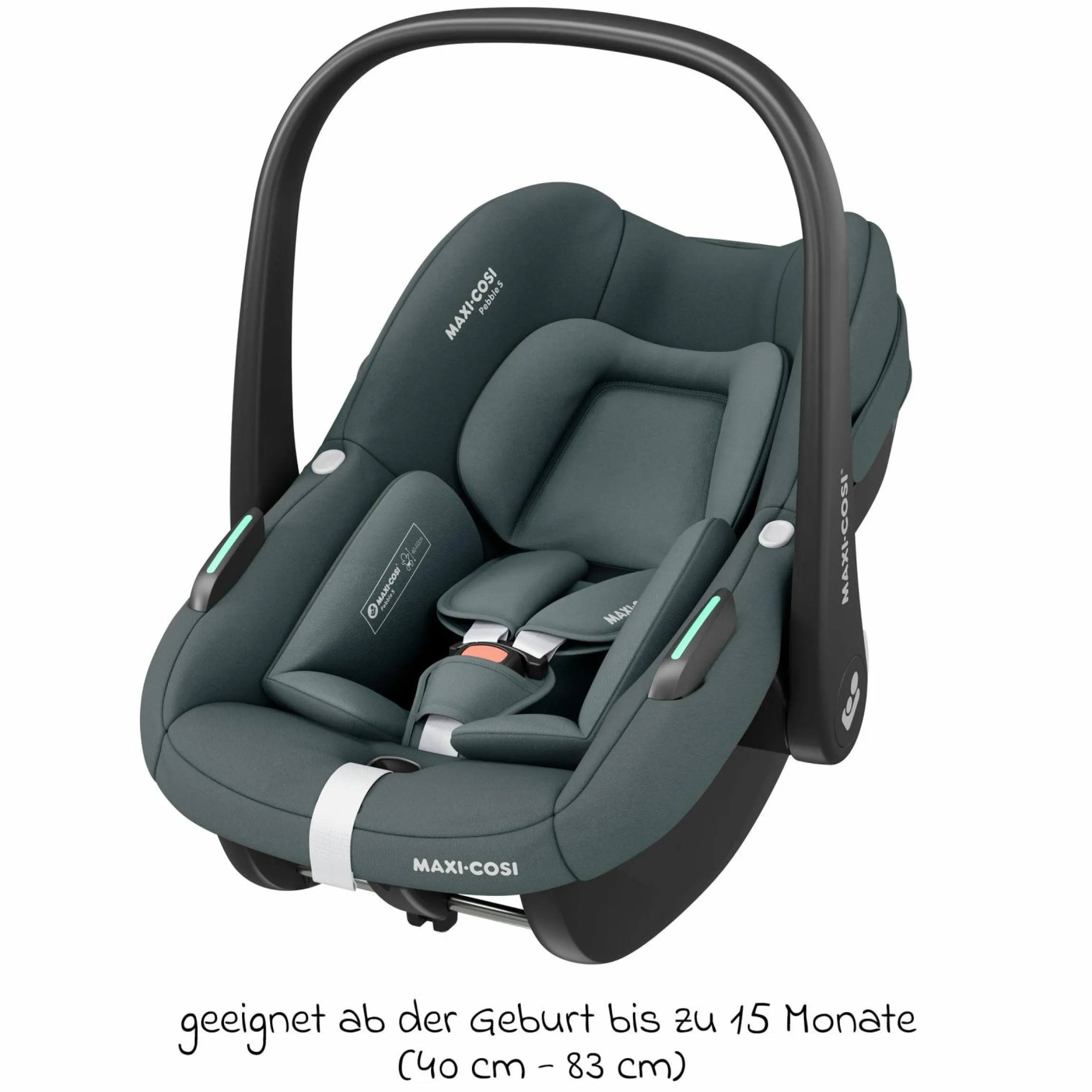 3in1 Babyschalen & Kindersitz-Set FamilyFix S ab Geburt bis 4 Jahre (40cm - 105 cm mit Babyschale Pebble S & Kindersitz Pearl S inkl. Isofix-Basis FamilyFix S, Schutzunterlage & Schnullertasche - Tonal Graphite - Kollektion 2025