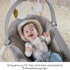 2in1 Babyschaukel & Wippe SoftSway mit Magnetic Motion ab Geburt - 6 Monate inkl. Spielbogen mit 2 Spielzeugen - Starlight - Kollektion 2025