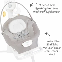 2in1 Babyschaukel & Wippe SoftSway mit Magnetic Motion ab Geburt - 6 Monate inkl. Spielbogen mit 2 Spielzeugen - Starlight - Kollektion 2025