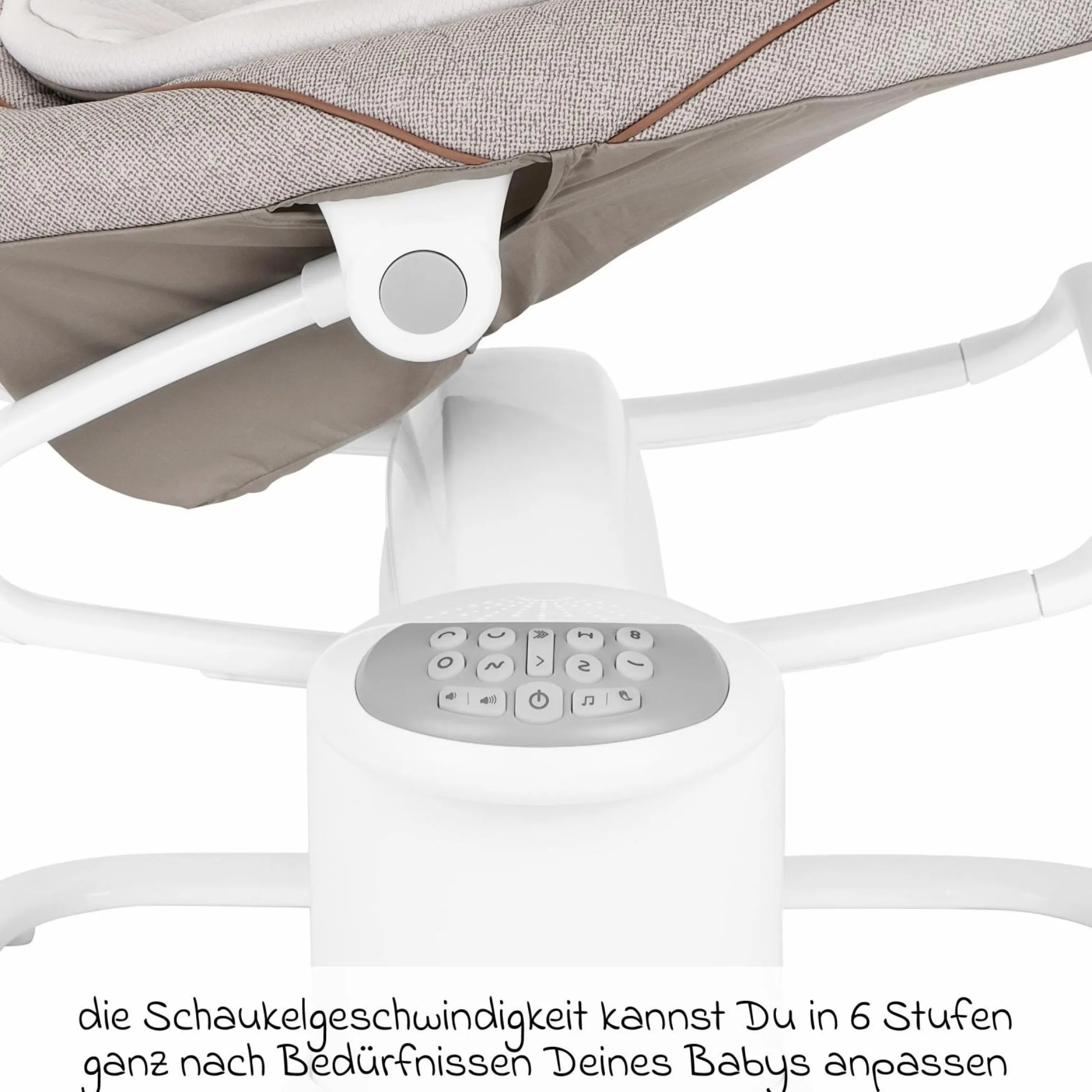 2-in-1 Babyschaukel All Ways Soother ab Geburt - 9 Monate 8 Schaukelbewegungen in 2 Richtungen, als Wippe nutzbar inkl. Mobile mit 3 Stoff-Figuren - Littel Adventures - Kollektion 2025