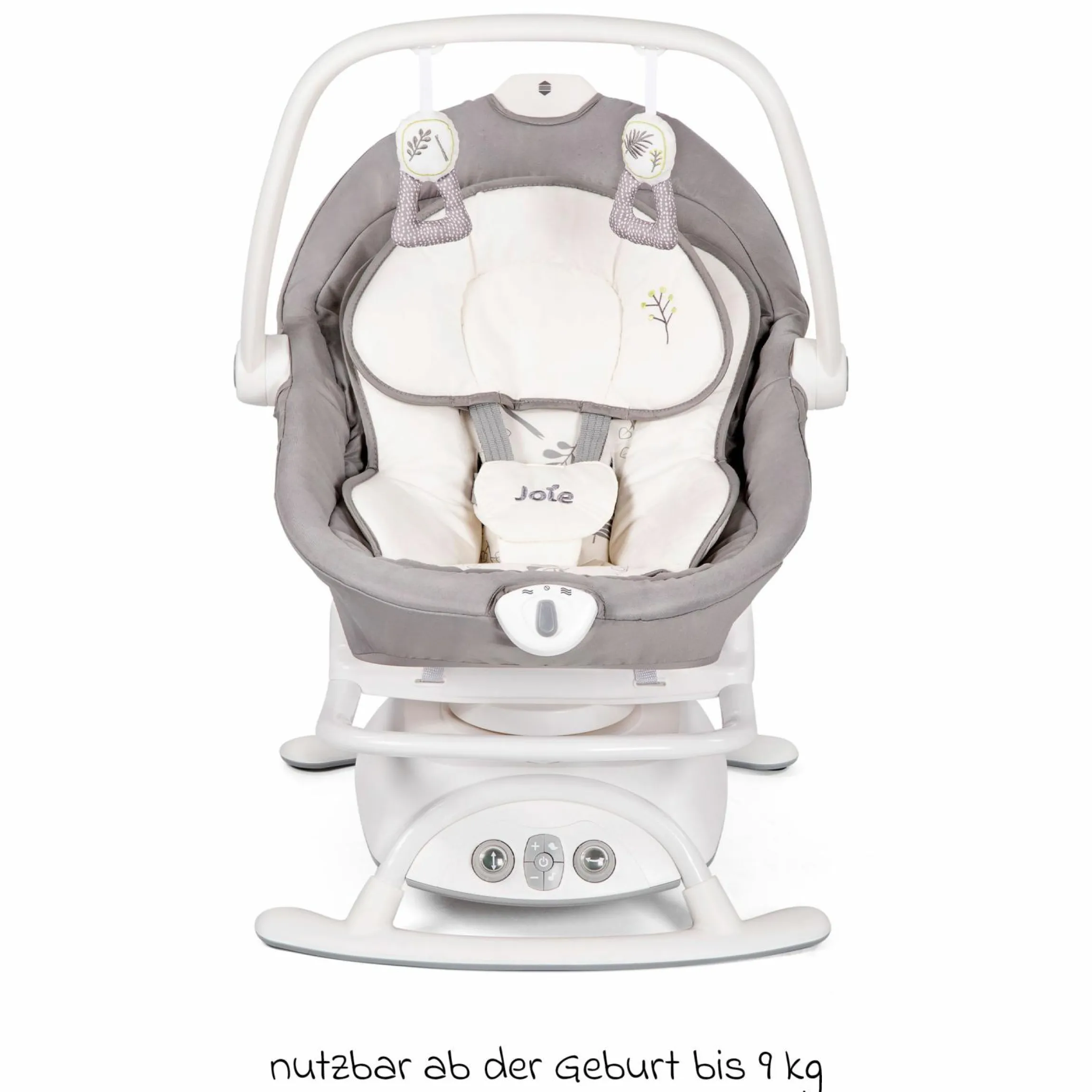 2in1 Babyschaukel Sansa ab Geburt - 9 kg abnehmbarer Sitz als Babywippe nutzbar - Fern