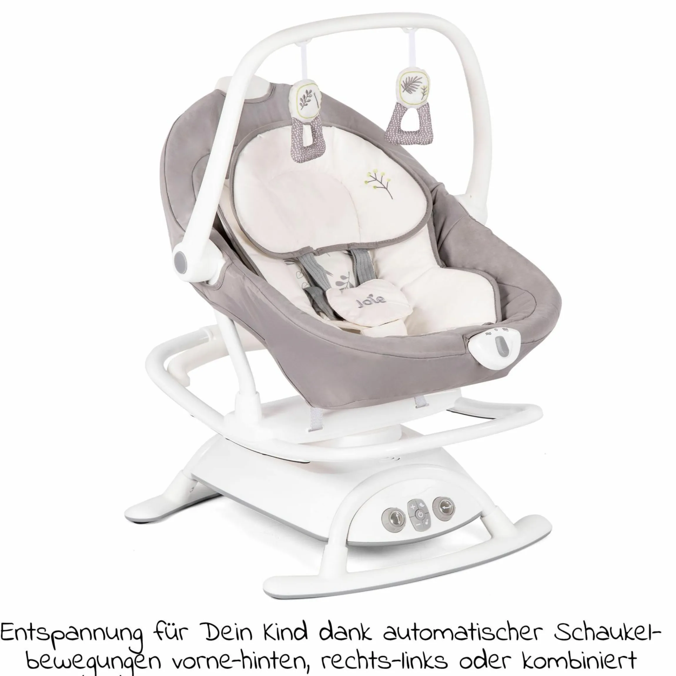 2in1 Babyschaukel Sansa ab Geburt - 9 kg abnehmbarer Sitz als Babywippe nutzbar - Fern