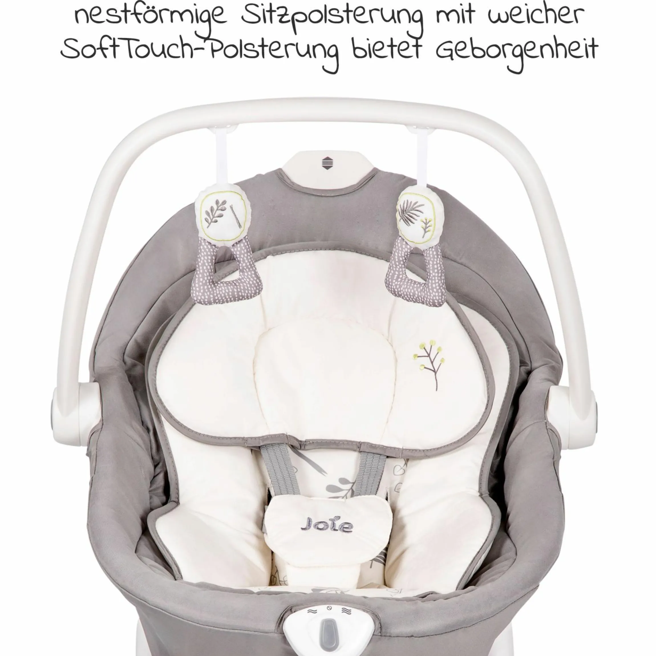 2in1 Babyschaukel Sansa ab Geburt - 9 kg abnehmbarer Sitz als Babywippe nutzbar - Fern