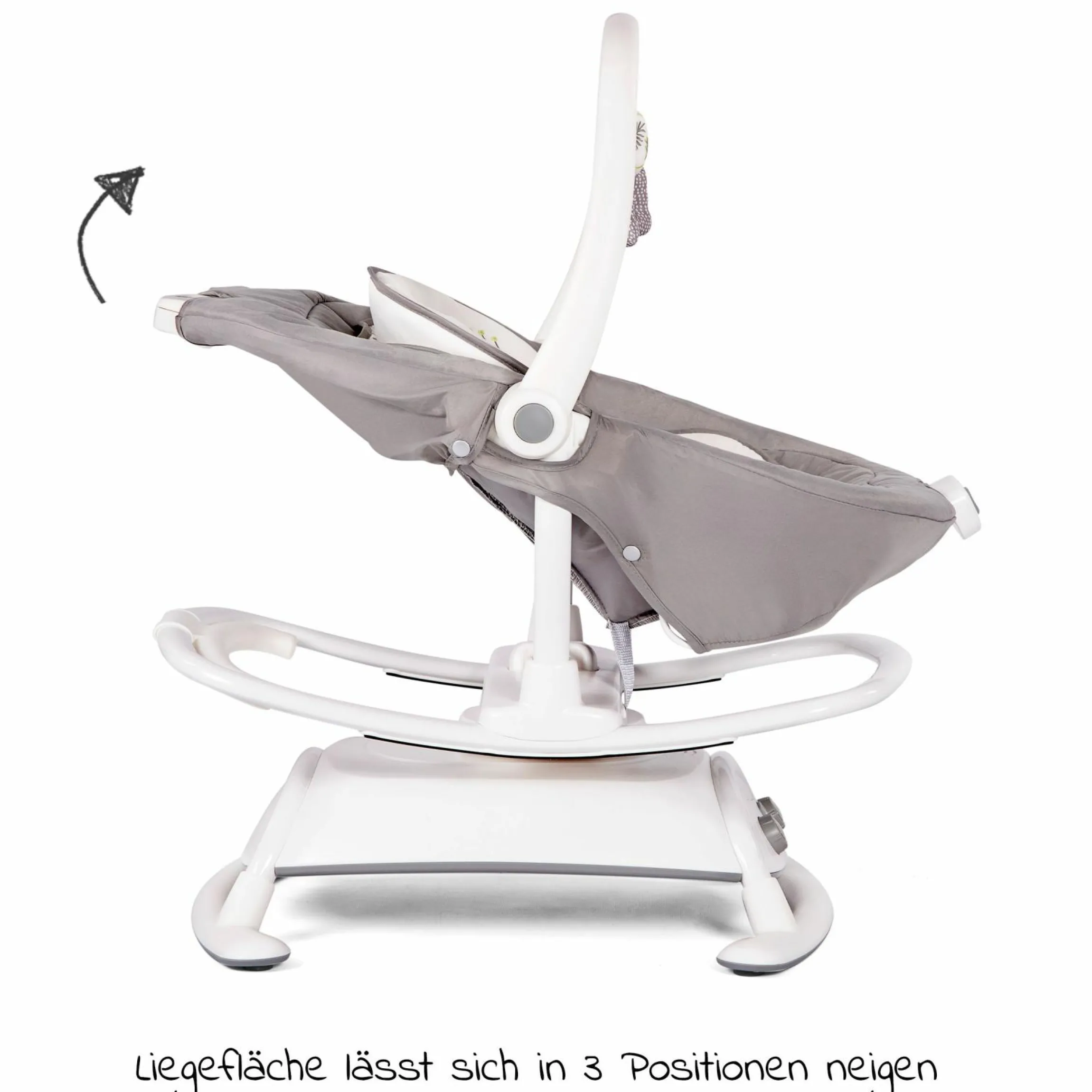 2in1 Babyschaukel Sansa ab Geburt - 9 kg abnehmbarer Sitz als Babywippe nutzbar - Fern