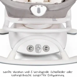2in1 Babyschaukel Sansa ab Geburt - 9 kg abnehmbarer Sitz als Babywippe nutzbar - Fern