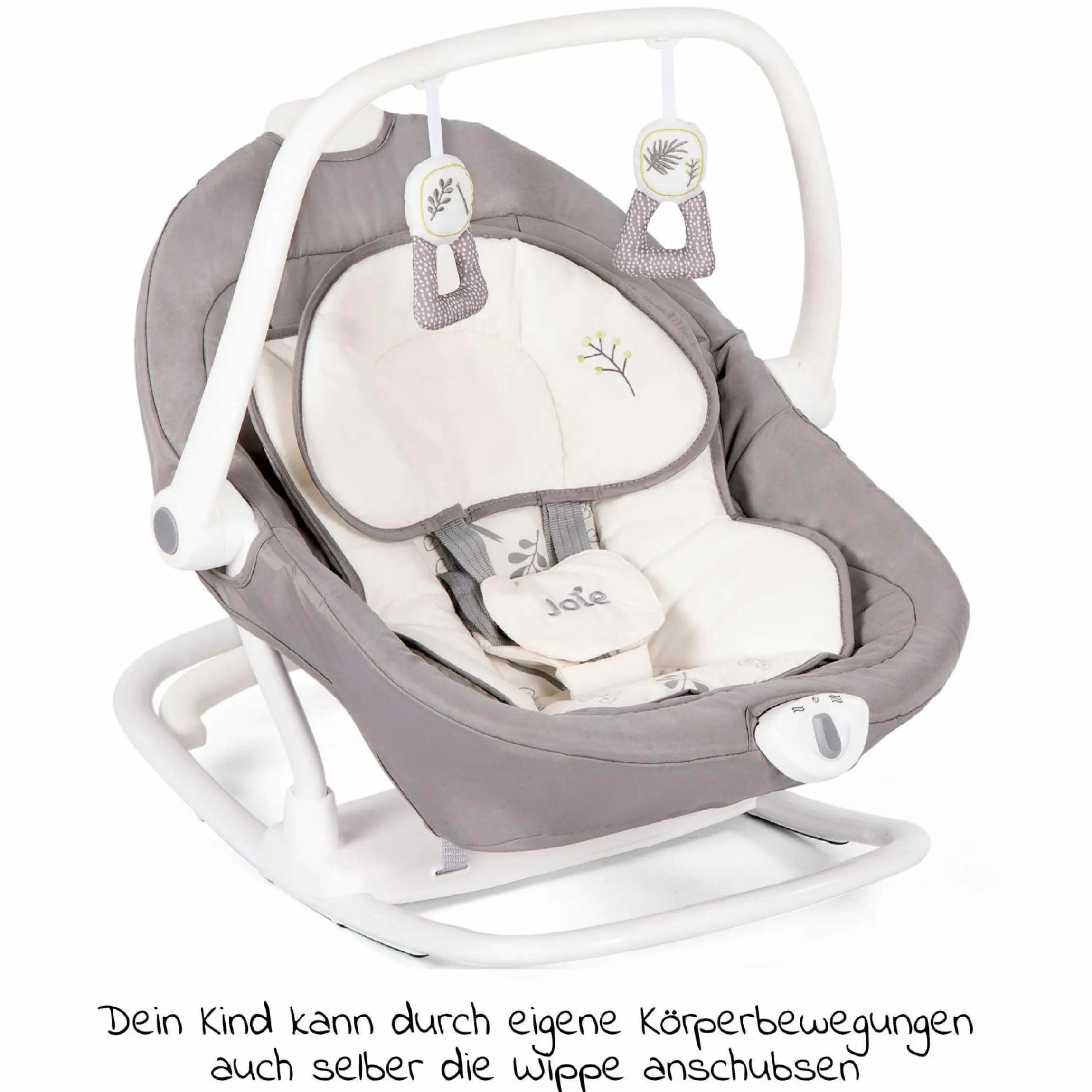 2in1 Babyschaukel Sansa ab Geburt - 9 kg abnehmbarer Sitz als Babywippe nutzbar - Fern