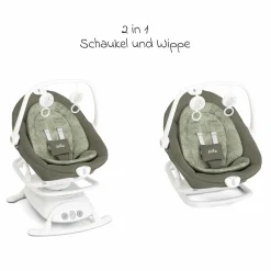 2in1 Babyschaukel Sansa ab Geburt - 9 kg abnehmbarer Sitz als Babywippe nutzbar - Palms - Kollektion 2025