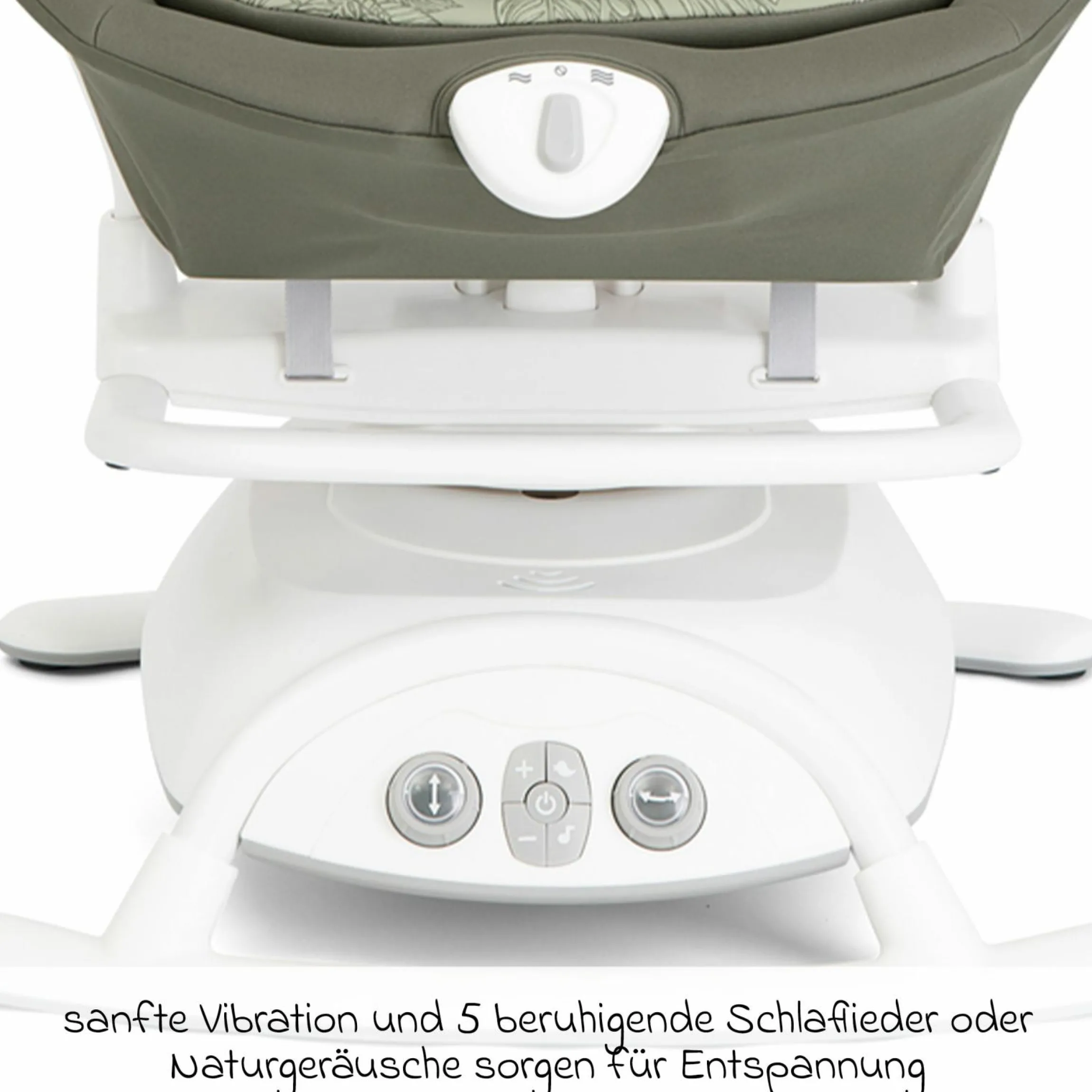 2in1 Babyschaukel Sansa ab Geburt - 9 kg abnehmbarer Sitz als Babywippe nutzbar - Palms - Kollektion 2025
