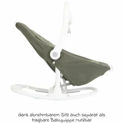 2in1 Babyschaukel Sansa ab Geburt - 9 kg abnehmbarer Sitz als Babywippe nutzbar - Palms - Kollektion 2025