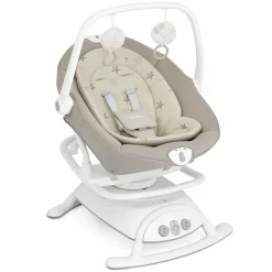 2in1 Babyschaukel Sansa ab Geburt - 9 kg abnehmbarer Sitz als Babywippe nutzbar - Cosmo Tan - Kollektion 2025