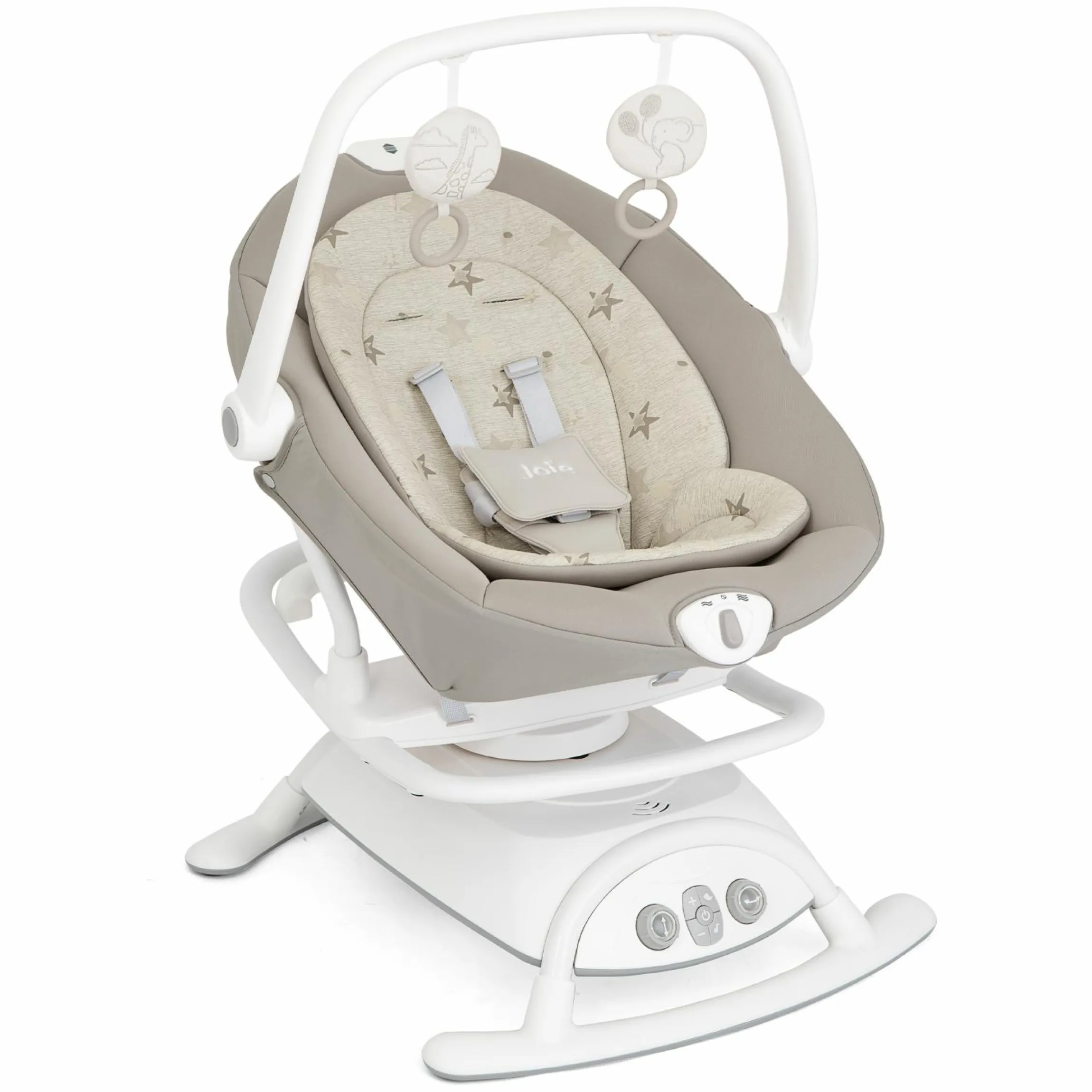 2in1 Babyschaukel Sansa ab Geburt - 9 kg abnehmbarer Sitz als Babywippe nutzbar - Cosmo Tan - Kollektion 2025