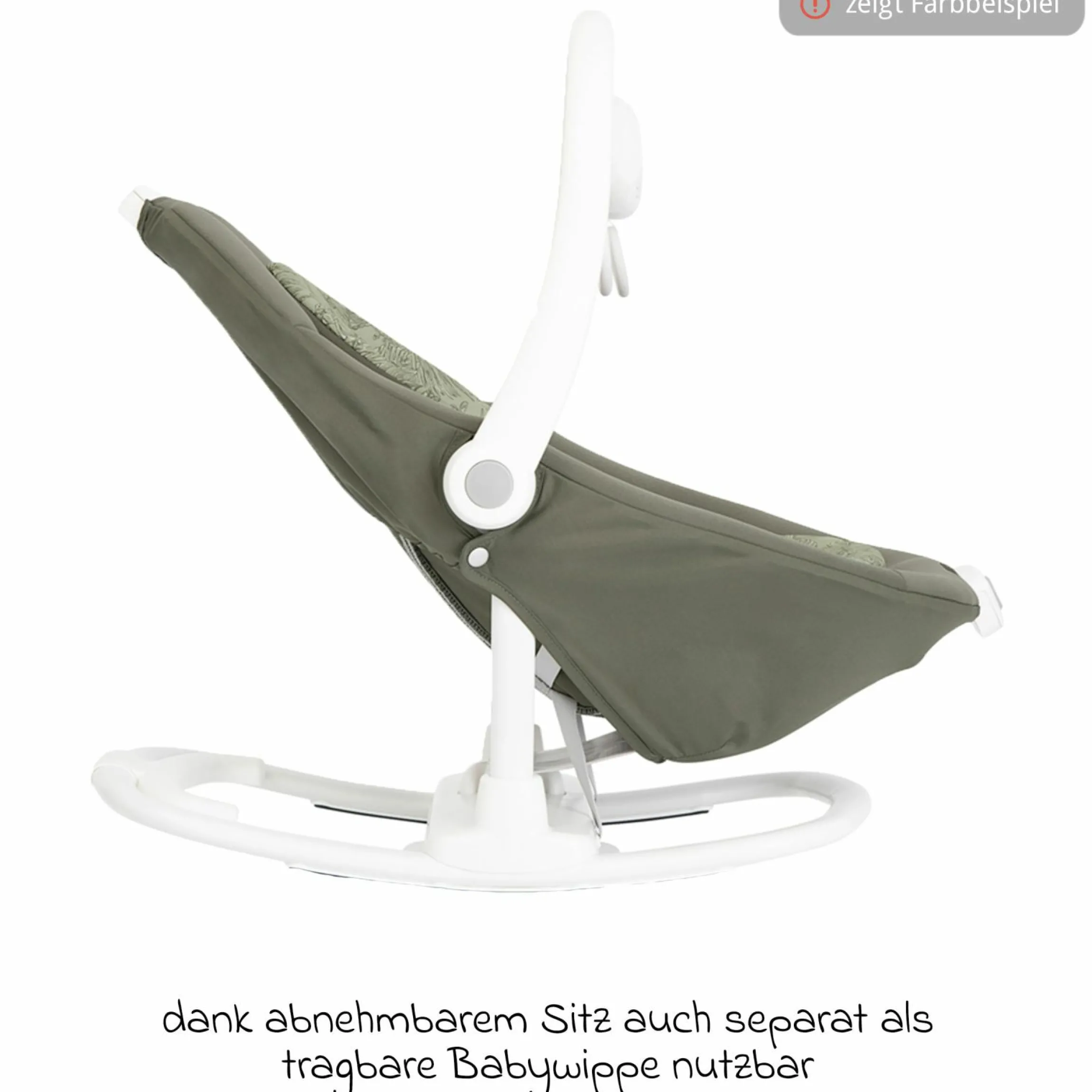 2in1 Babyschaukel Sansa ab Geburt - 9 kg abnehmbarer Sitz als Babywippe nutzbar - Cosmo Tan - Kollektion 2025