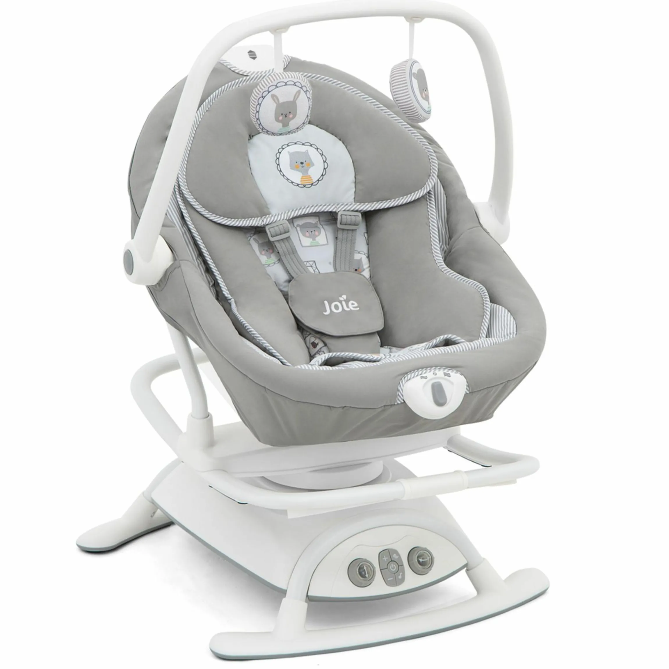 2in1 Babyschaukel Sansa ab Geburt - 9 kg abnehmbarer Sitz als Babywippe nutzbar - Portrait