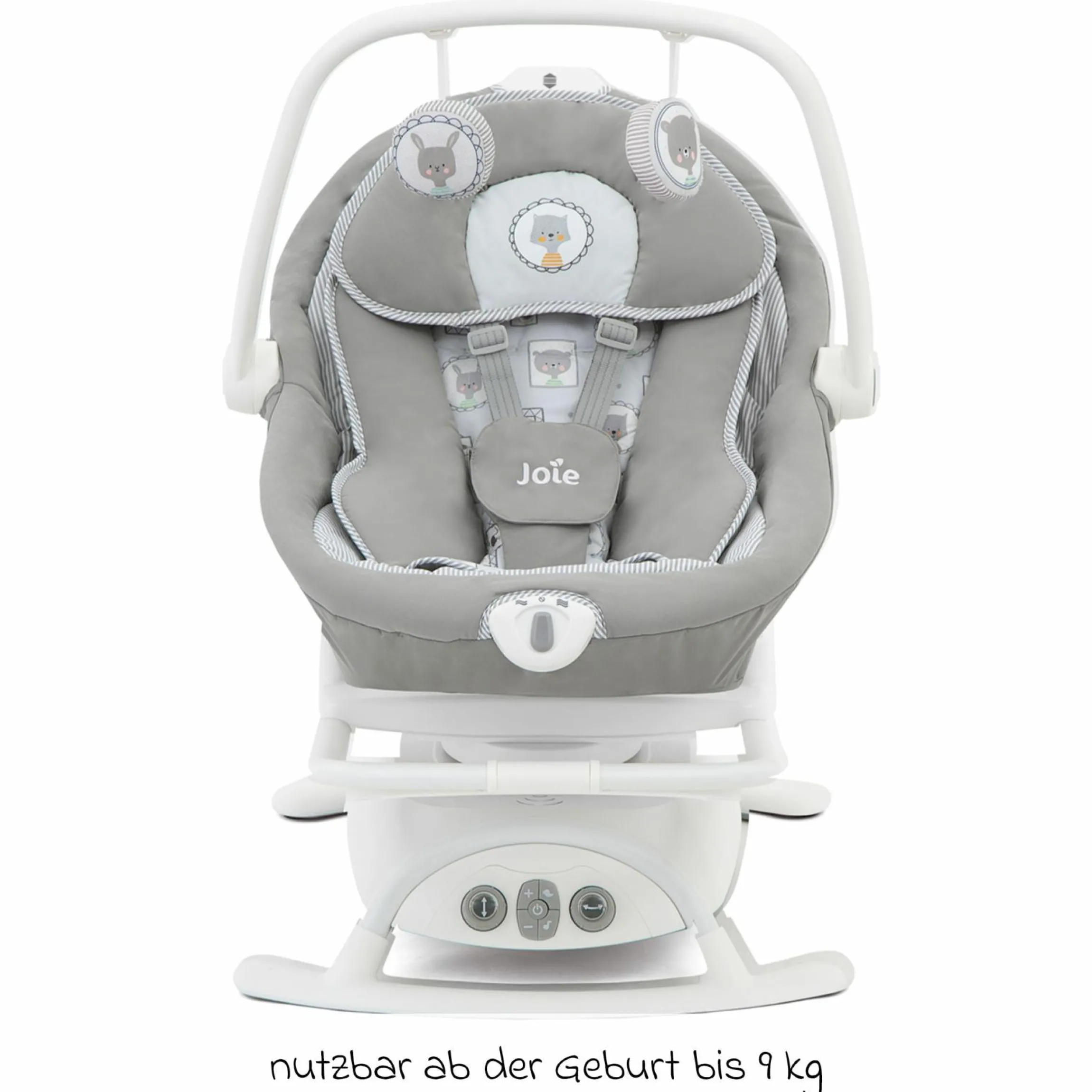 2in1 Babyschaukel Sansa ab Geburt - 9 kg abnehmbarer Sitz als Babywippe nutzbar - Portrait