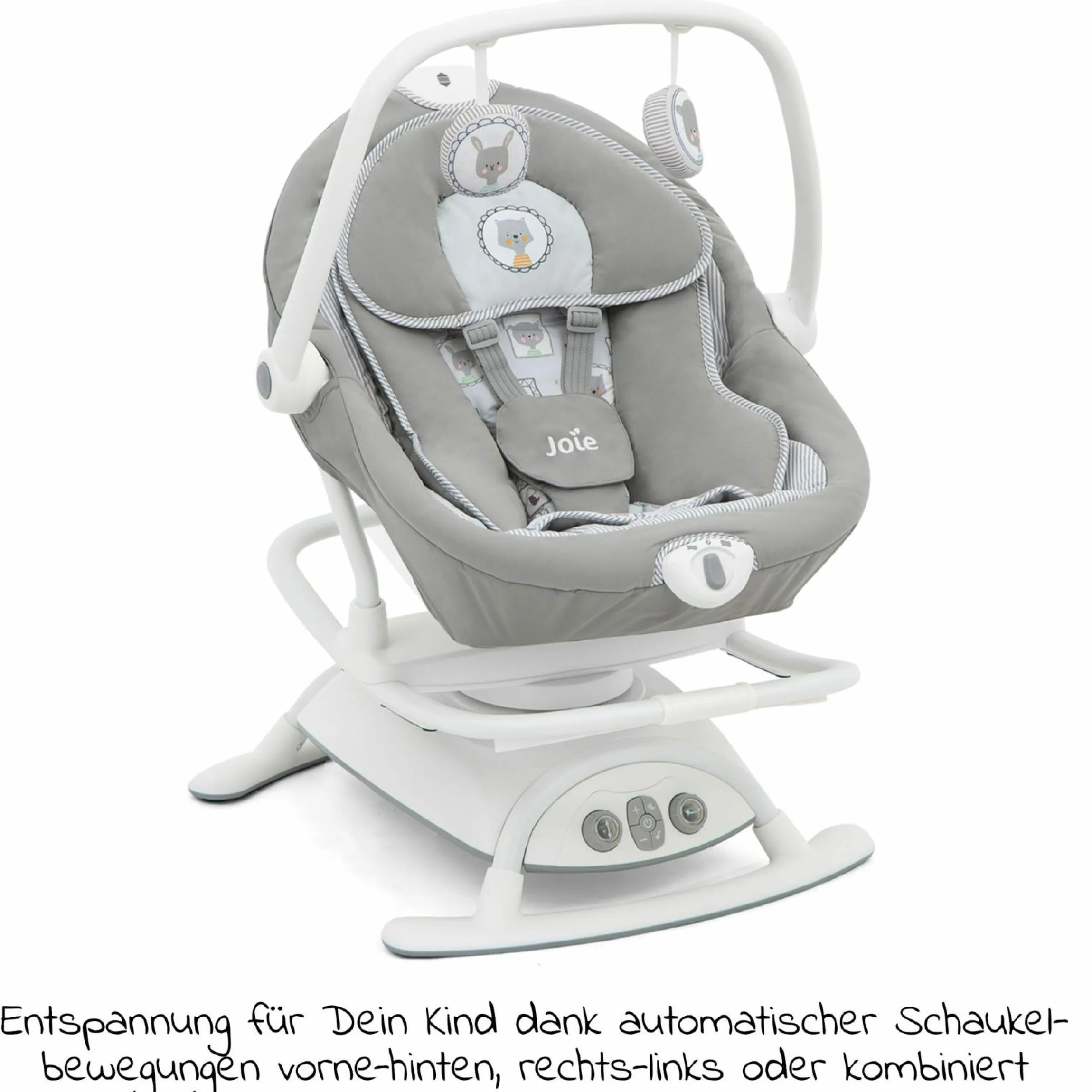 2in1 Babyschaukel Sansa ab Geburt - 9 kg abnehmbarer Sitz als Babywippe nutzbar - Portrait