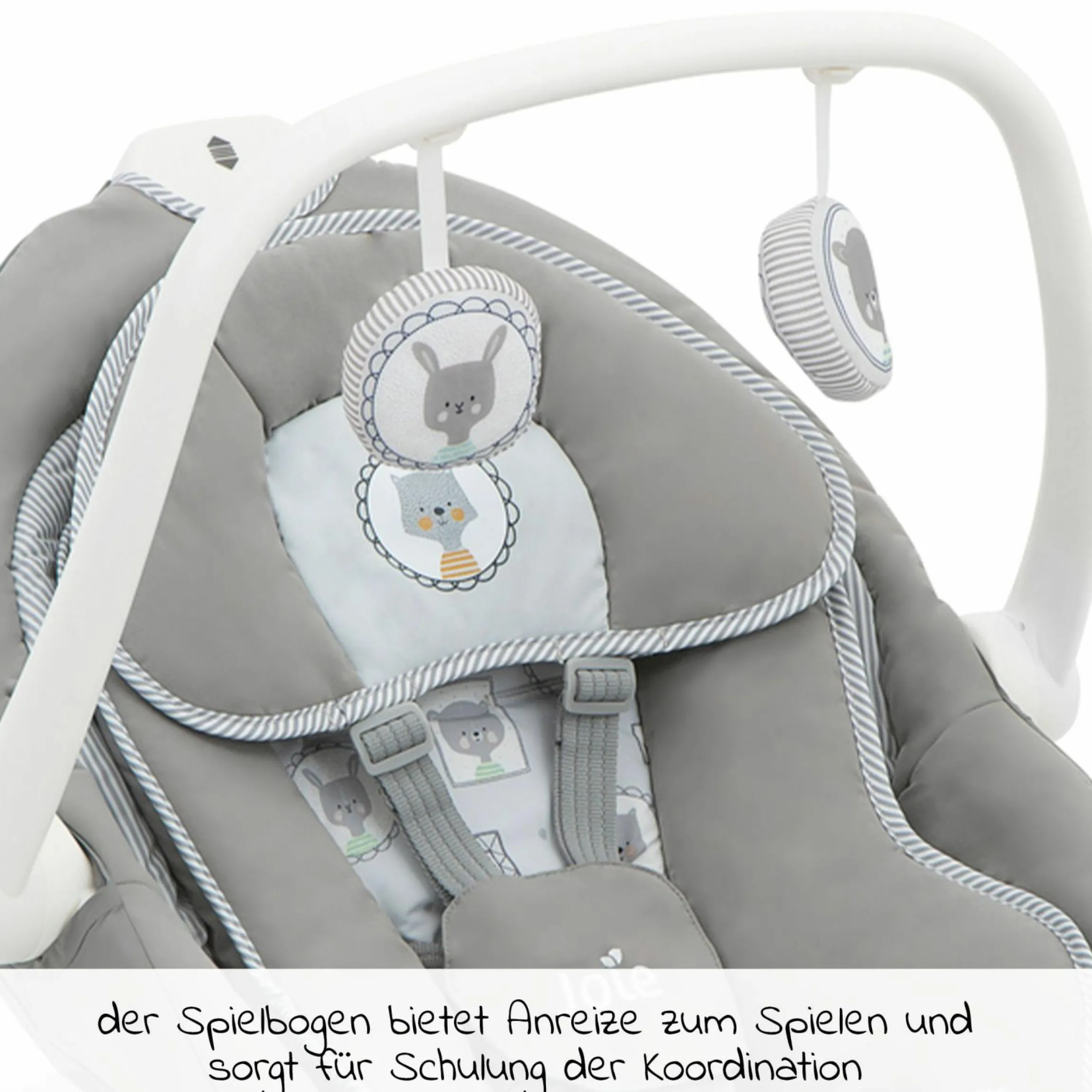 2in1 Babyschaukel Sansa ab Geburt - 9 kg abnehmbarer Sitz als Babywippe nutzbar - Portrait
