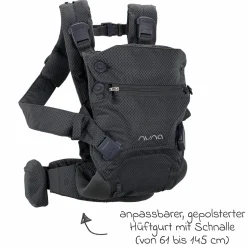 4in1 Babytrage CUDL Clik für Neugeborene ab 3,5 kg bis 16 kg einsetzbar mit 4 Tragepositionen, Klickverschluss inkl. Zubehör - Denim - Kollektion 2025