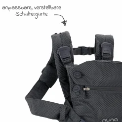 4in1 Babytrage CUDL Clik für Neugeborene ab 3,5 kg bis 16 kg einsetzbar mit 4 Tragepositionen, Klickverschluss inkl. Zubehör - Denim - Kollektion 2025