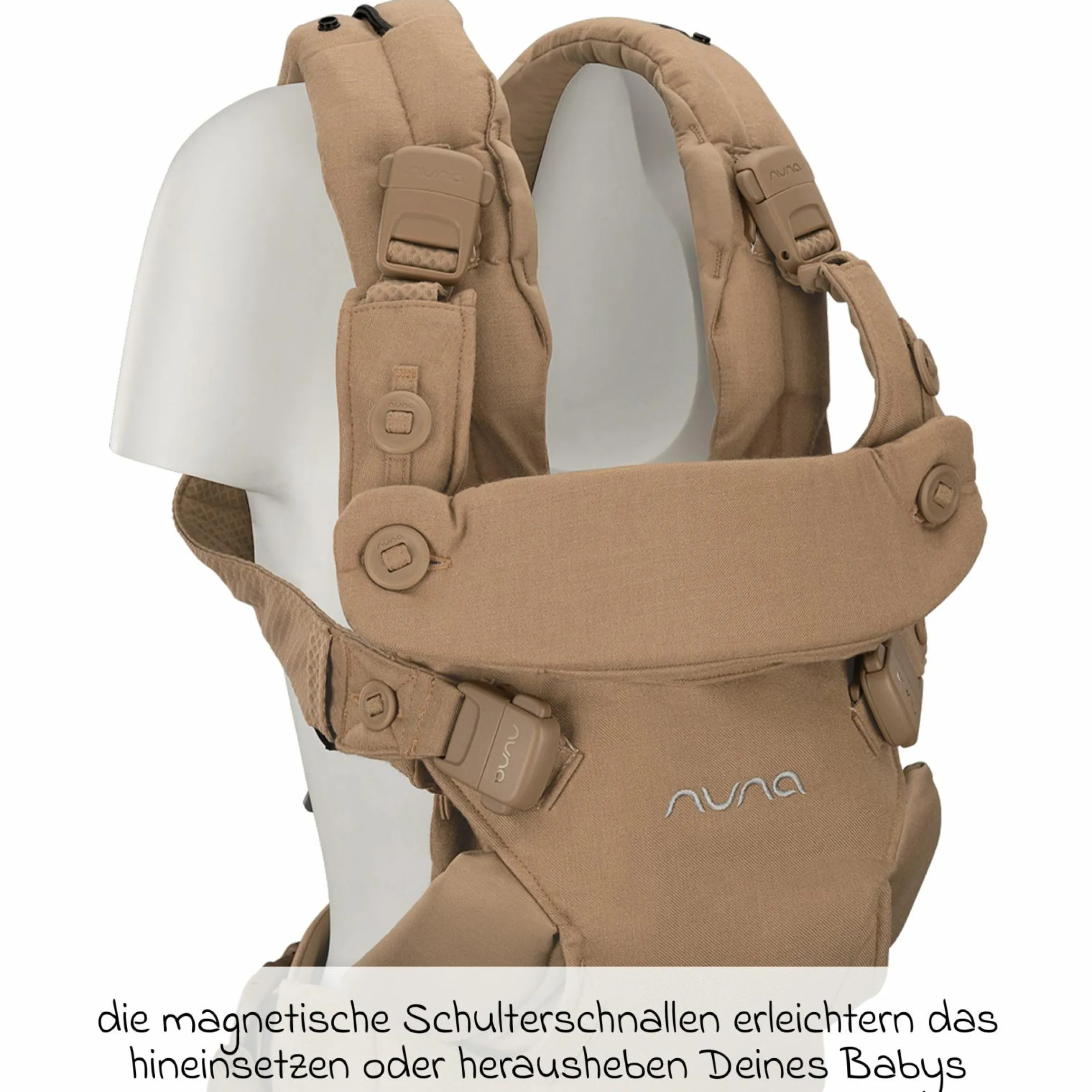 4in1 Babytrage CUDL Luxe für Neugeborene ab 3,5 kg bis 16 kg einsetzbar mit 4 Tragepositionen, Klickverschluss inkl. Zubehör - Canyon - Kollektion 2025
