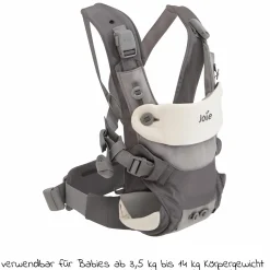 3in1 Babytrage Savvy Lite für Neugeborene ab 3,5 kg bis 14 kg einsetzbar mit 3 Tragepositionen - Cobblestone - Kollektion 2025