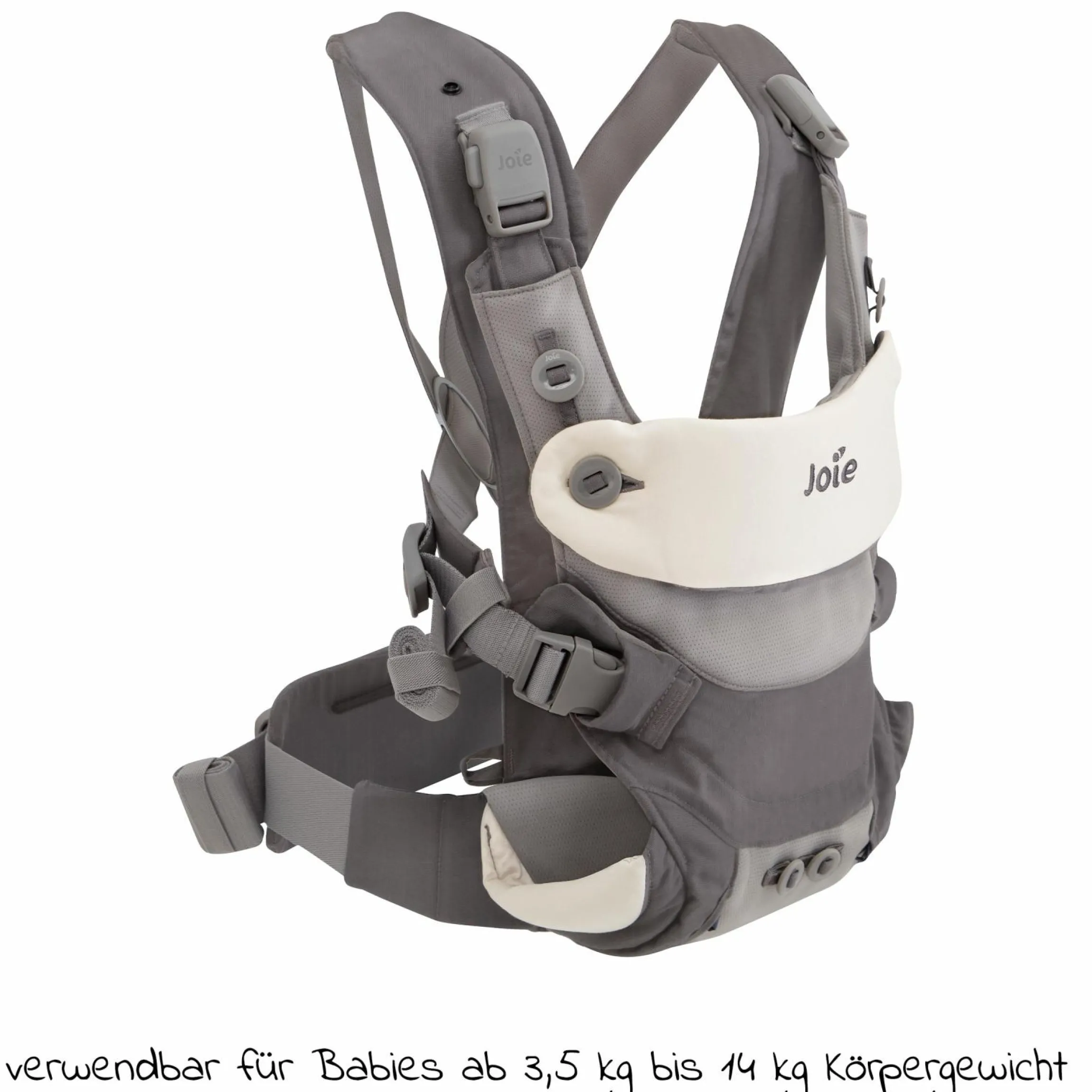 3in1 Babytrage Savvy Lite für Neugeborene ab 3,5 kg bis 14 kg einsetzbar mit 3 Tragepositionen - Cobblestone - Kollektion 2025