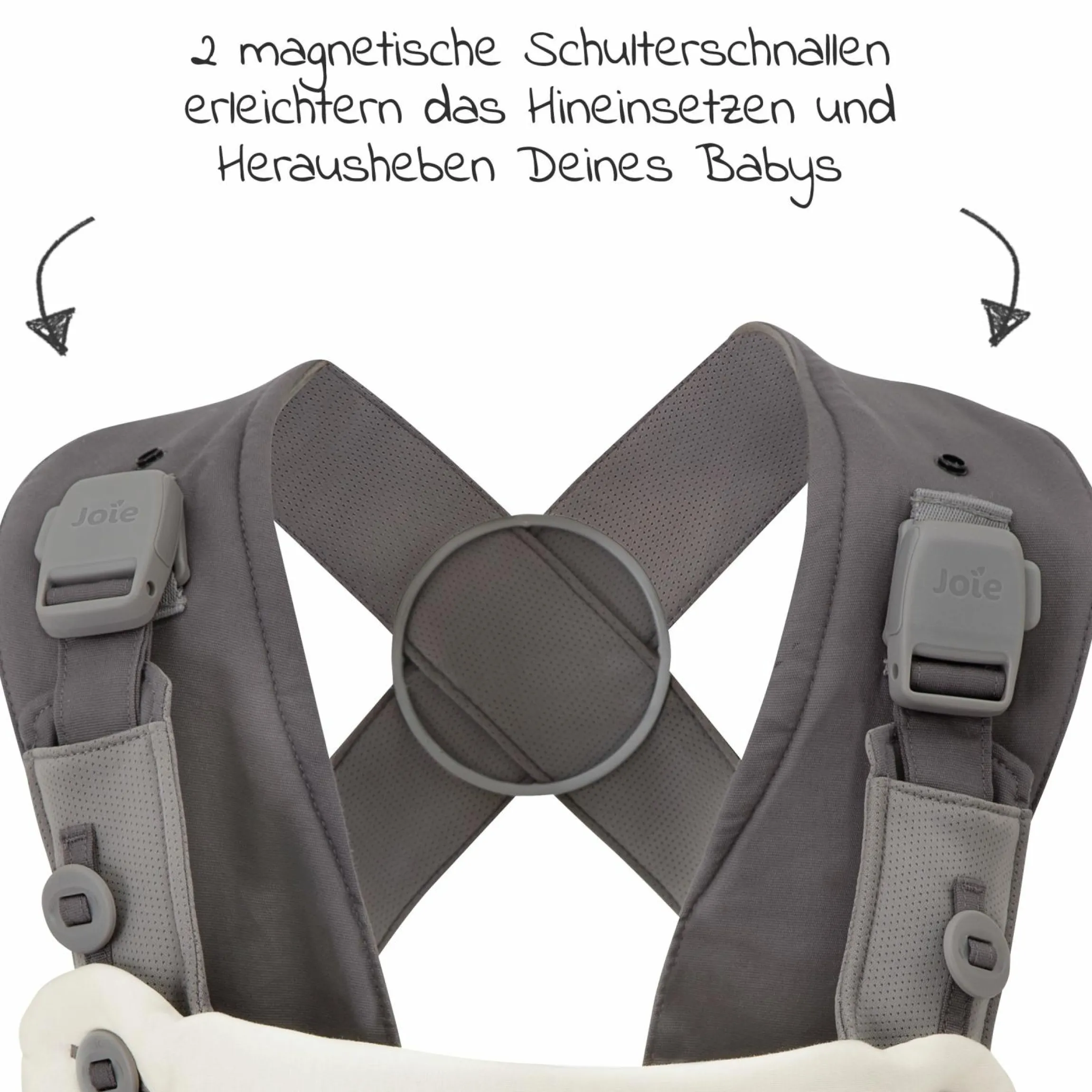 3in1 Babytrage Savvy Lite für Neugeborene ab 3,5 kg bis 14 kg einsetzbar mit 3 Tragepositionen - Cobblestone - Kollektion 2025