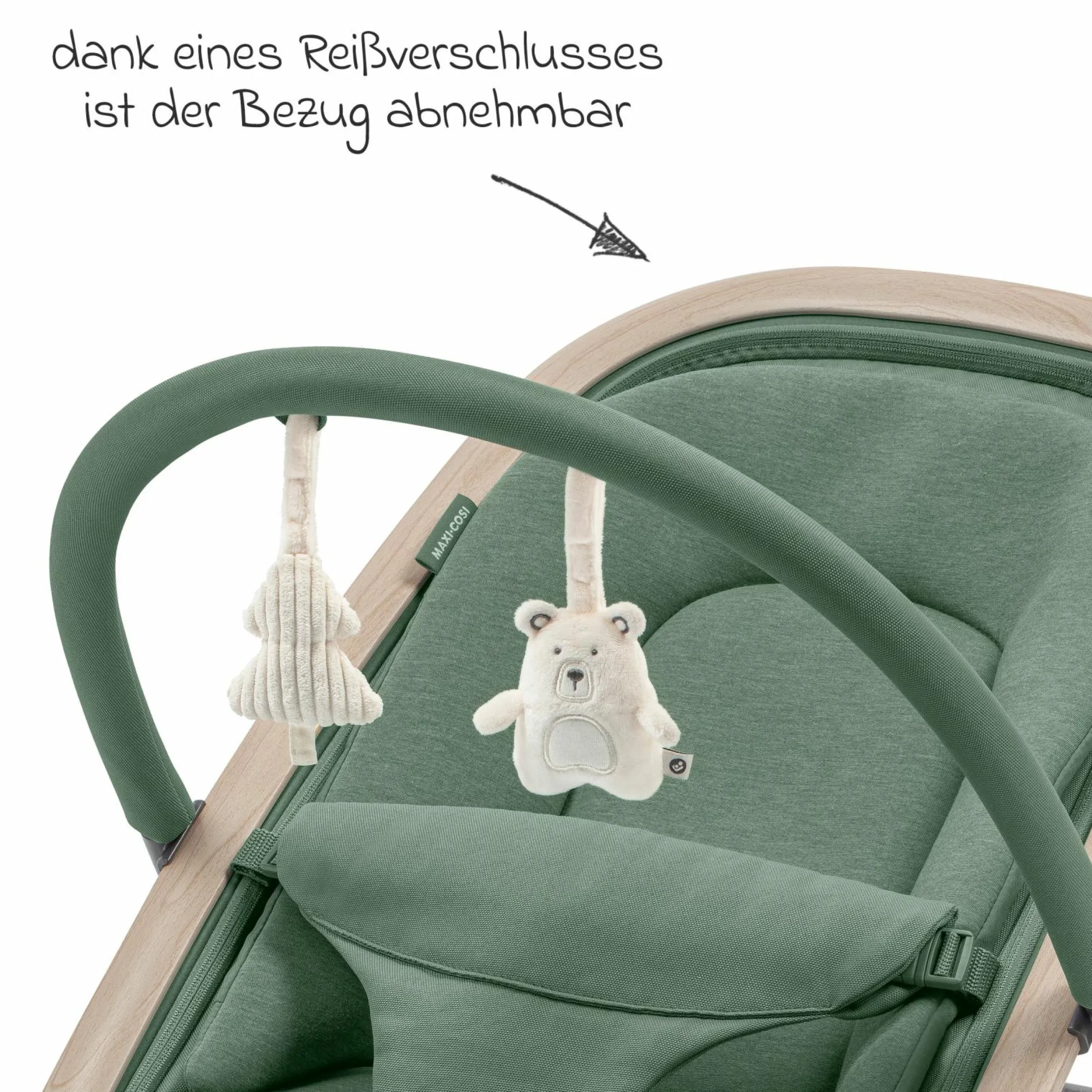 2-in-1 Babywippe Kori ab der Geburt mit Neugeborenen-Inlay nur 2,3 kg leicht - Beyound - Green Eco - Kollektion 2025