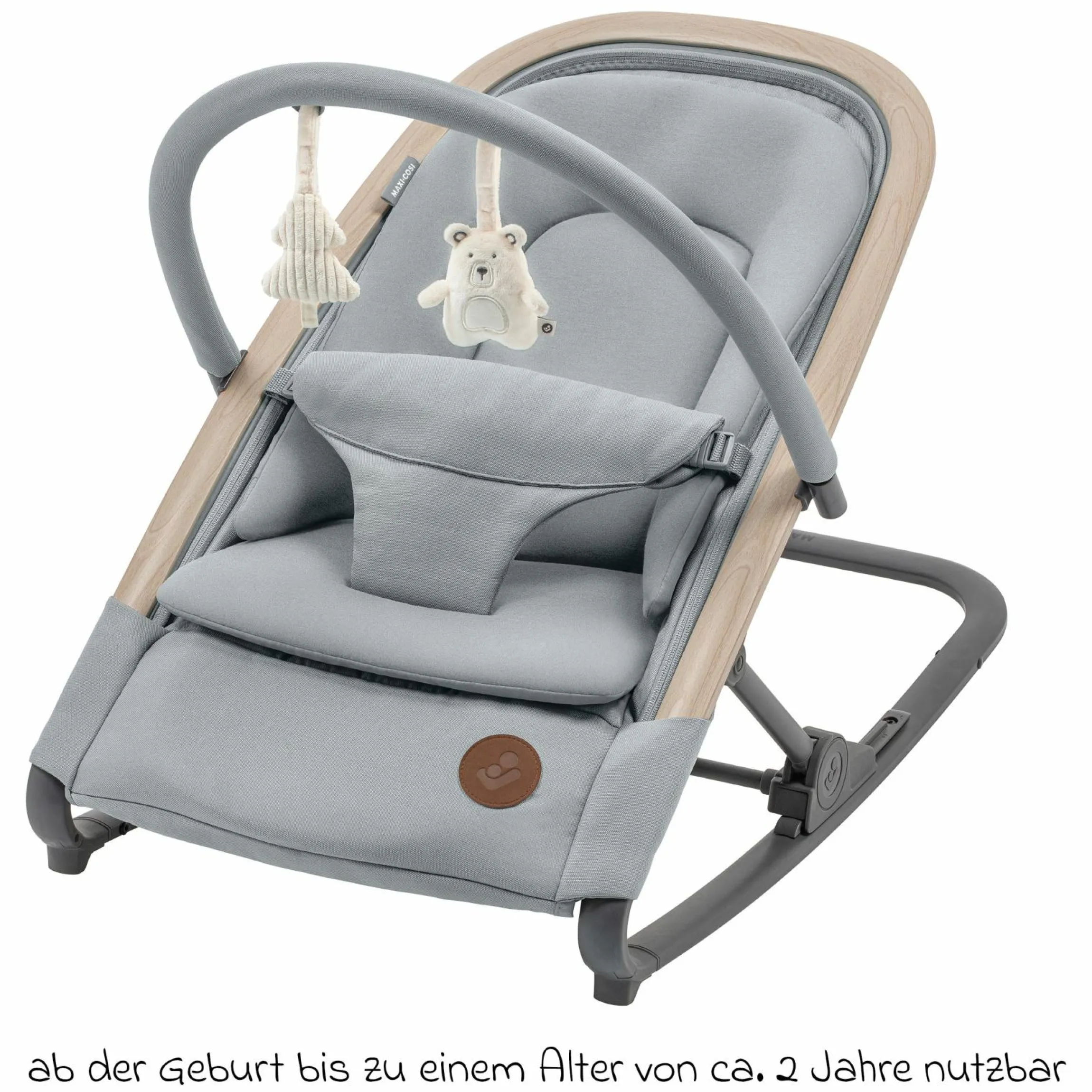 2-in-1 Babywippe Kori ab der Geburt mit Neugeborenen-Inlay nur 2,3 kg leicht - Beyound - Grey Eco - Kollektion 2025