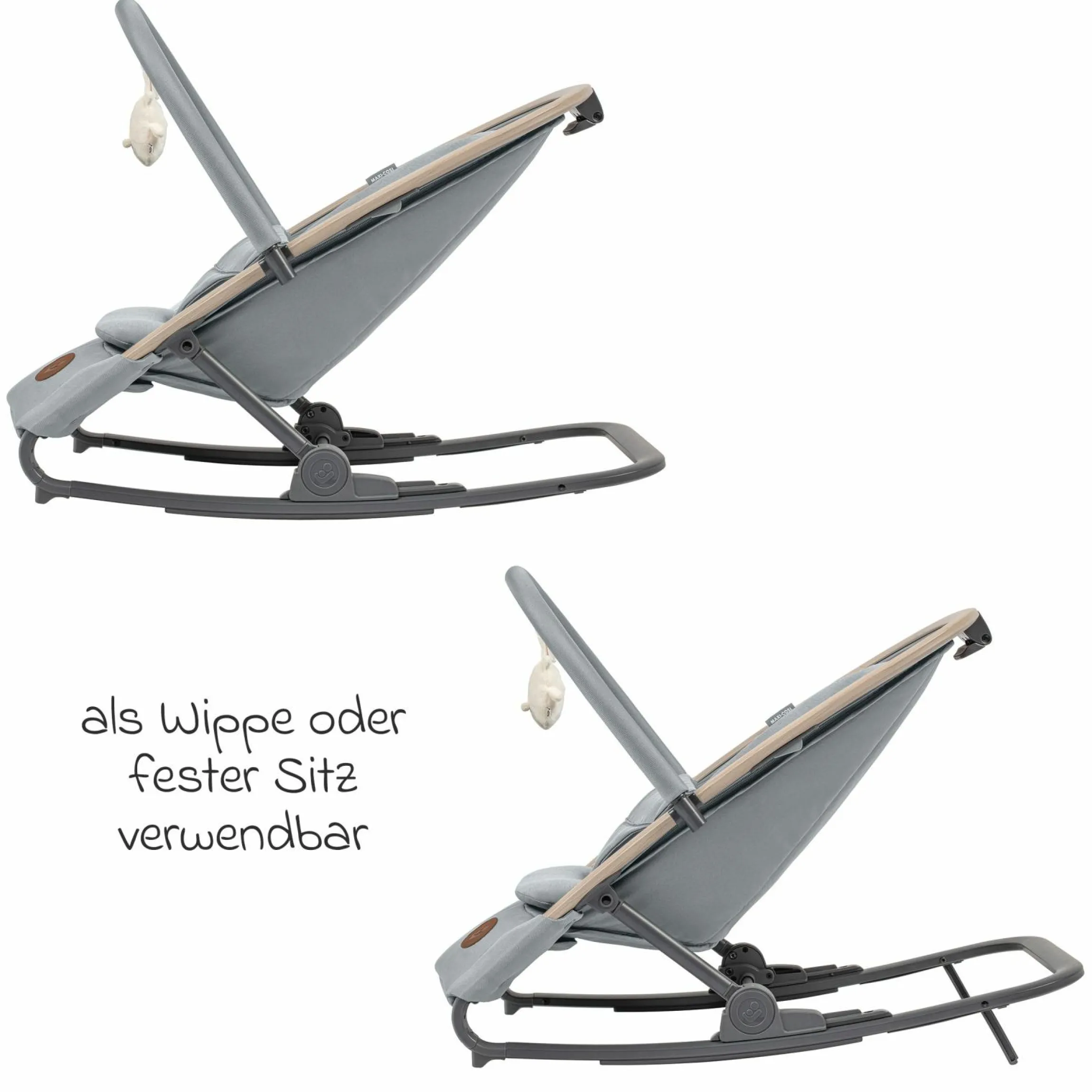 2-in-1 Babywippe Kori ab der Geburt mit Neugeborenen-Inlay nur 2,3 kg leicht - Beyound - Grey Eco - Kollektion 2025