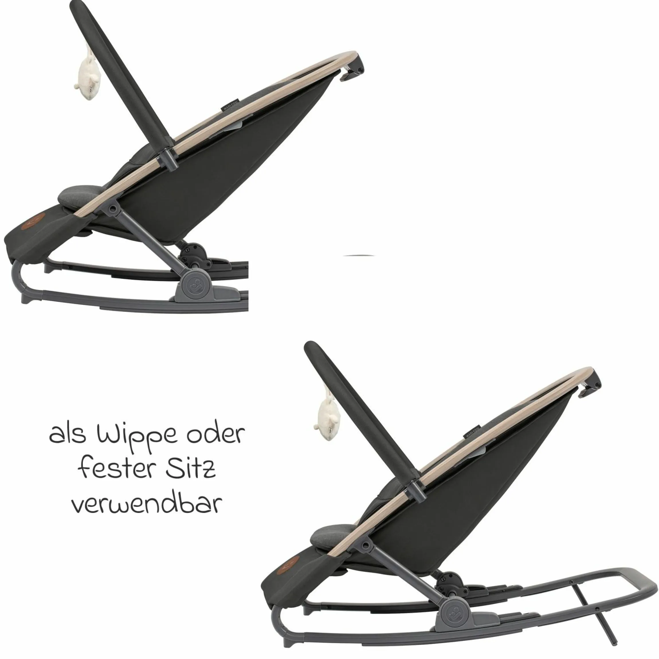 2-in-1 Babywippe Kori ab der Geburt mit Neugeborenen-Inlay nur 2,3 kg leicht - Beyound - Graphite Eco - Kollektion 2025