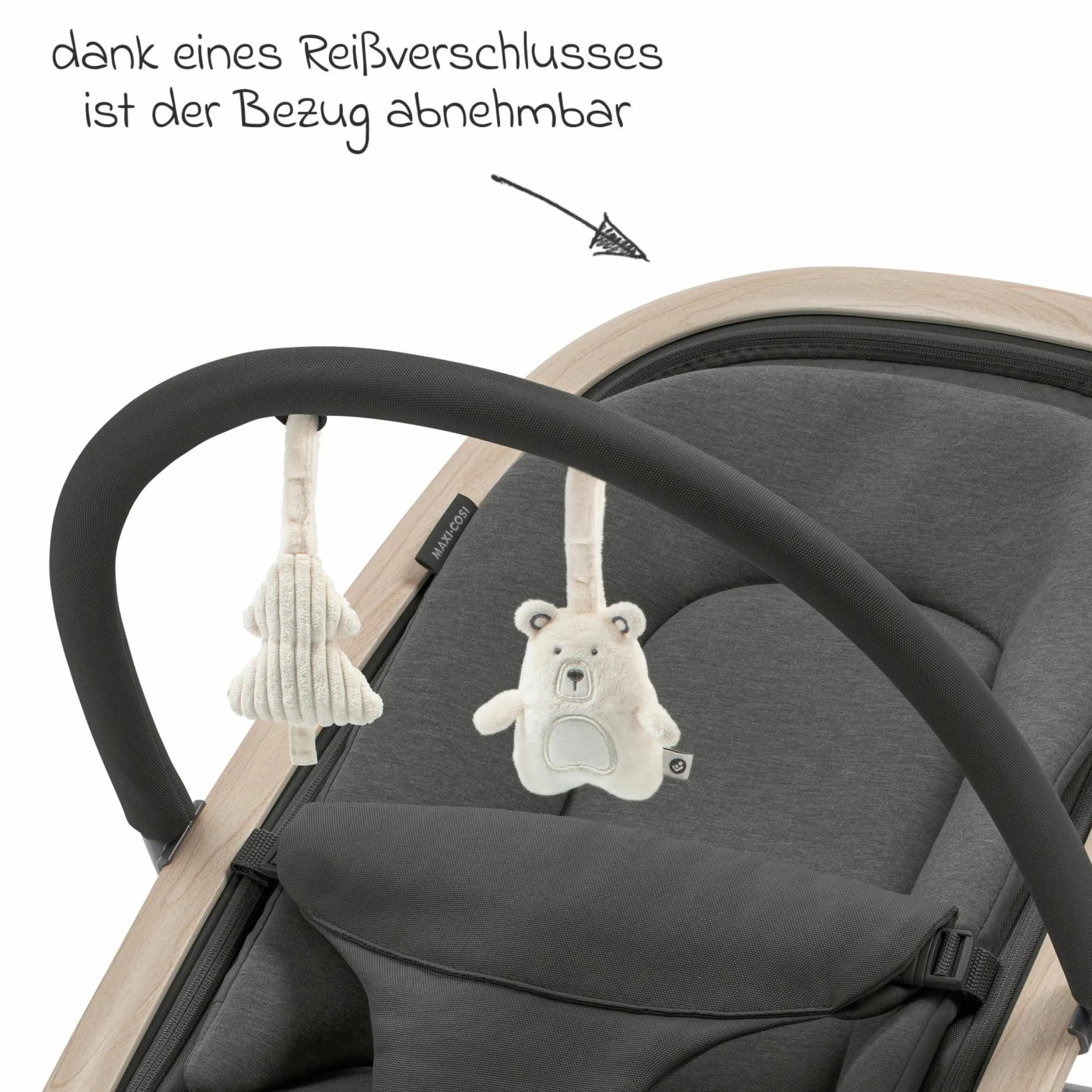 2-in-1 Babywippe Kori ab der Geburt mit Neugeborenen-Inlay nur 2,3 kg leicht - Beyound - Graphite Eco - Kollektion 2025