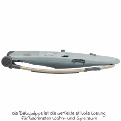 2in1 Babywippe Loa Beyond Eco Care ab Geburt - 6 Monate mit Wippfunktion - federleicht nur 2 kg - Grey - Kollektion 2025
