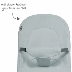2in1 Babywippe Loa Beyond Eco Care ab Geburt - 6 Monate mit Wippfunktion - federleicht nur 2 kg - Grey - Kollektion 2025