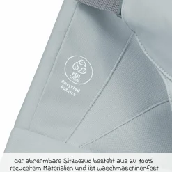 2in1 Babywippe Loa Beyond Eco Care ab Geburt - 6 Monate mit Wippfunktion - federleicht nur 2 kg - Grey - Kollektion 2025