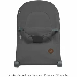 2in1 Babywippe Loa Beyond Eco Care ab Geburt - 6 Monate mit Wippfunktion - federleicht nur 2 kg - Graphite - Kollektion 2025