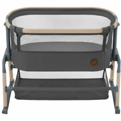 2-in-1 Beistellbett Iora Air mit Schaukelfunktion, atmungsaktive Stoffe, klappbar, inkl. Matratze & Reisetasche - Beyond Graphite - Kollektion 2025