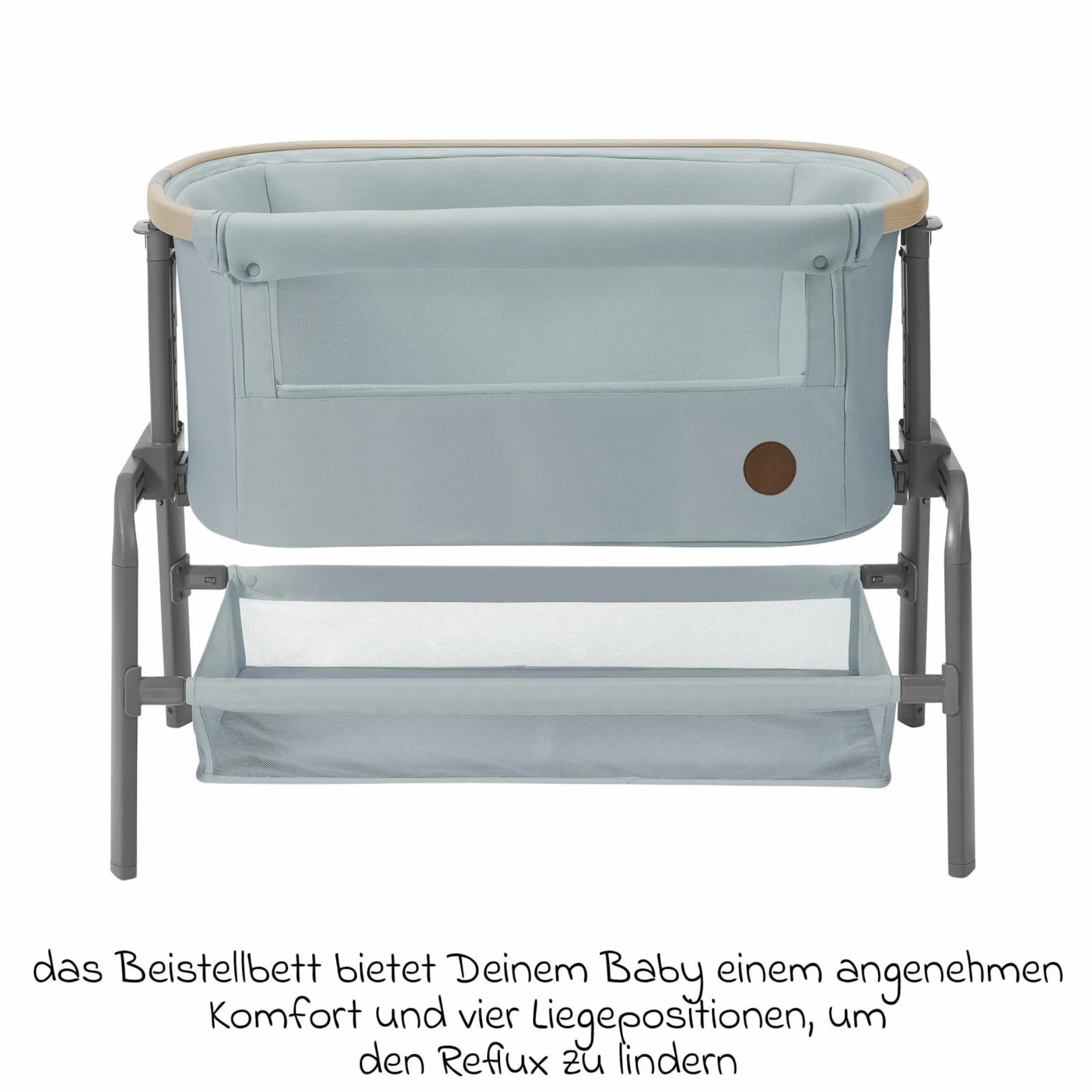 2-in-1 Beistellbett Iora klappbar, inkl. Matratze & Reisetasche - Beyound - Grey Eco - Kollektion 2025