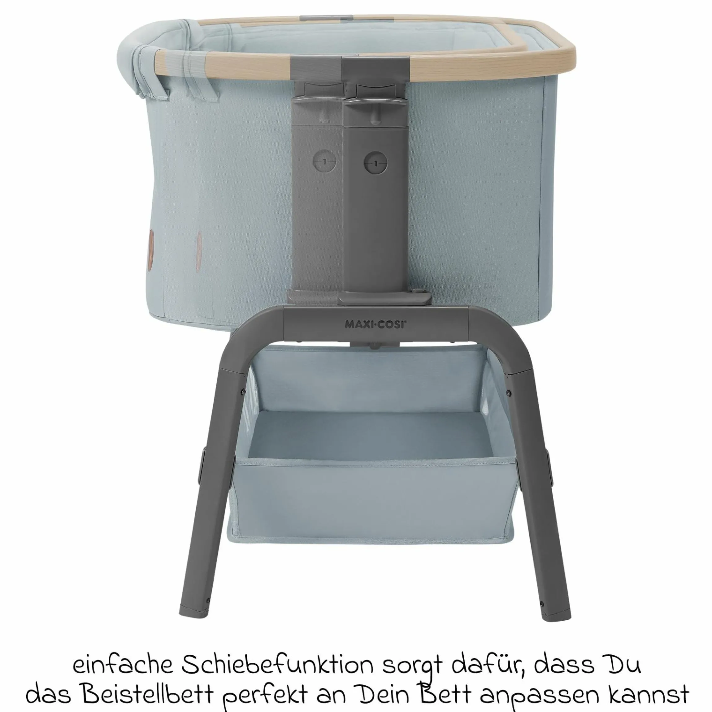 2-in-1 Beistellbett Iora klappbar, inkl. Matratze & Reisetasche - Beyound - Grey Eco - Kollektion 2025