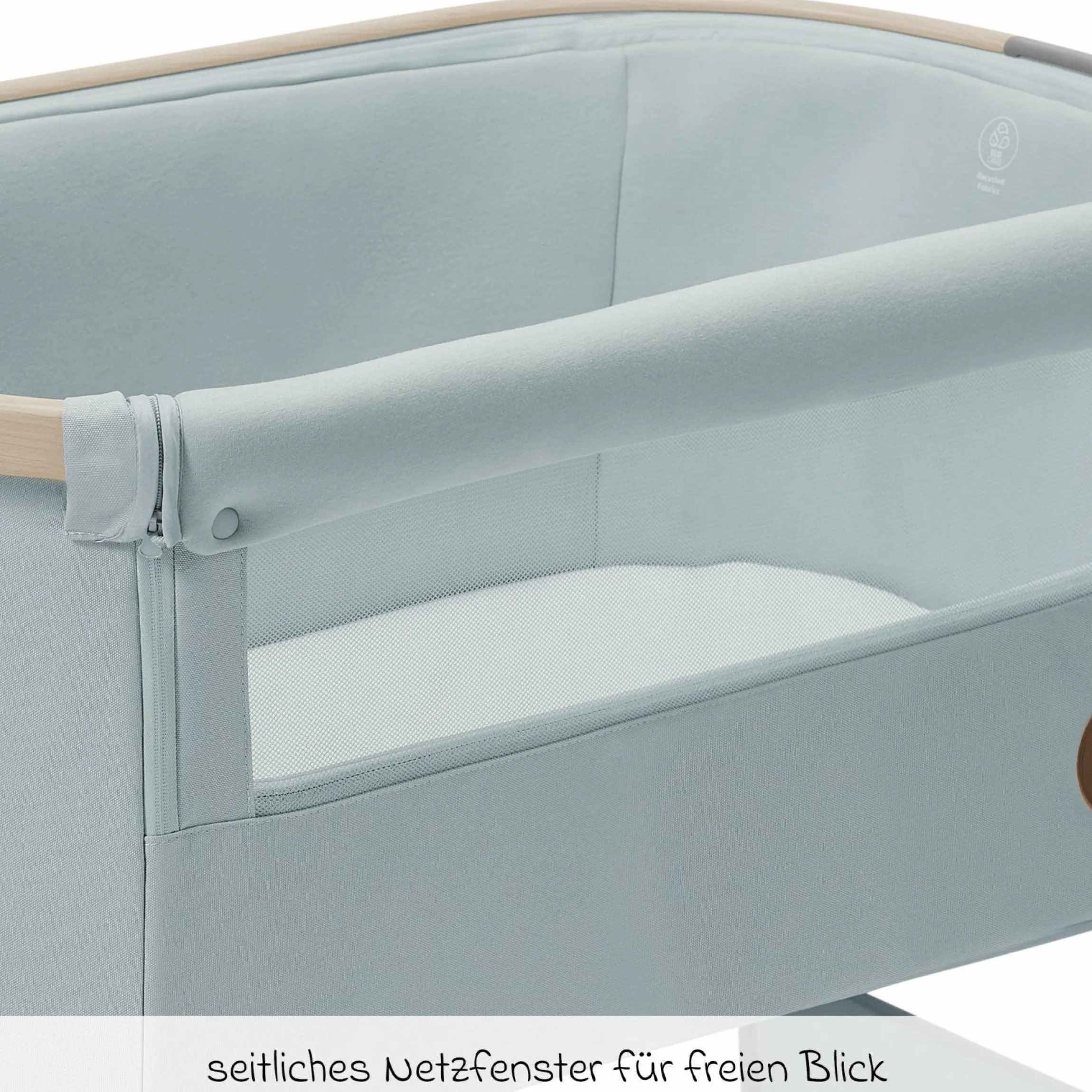 2-in-1 Beistellbett Iora klappbar, inkl. Matratze & Reisetasche - Beyound - Grey Eco - Kollektion 2025