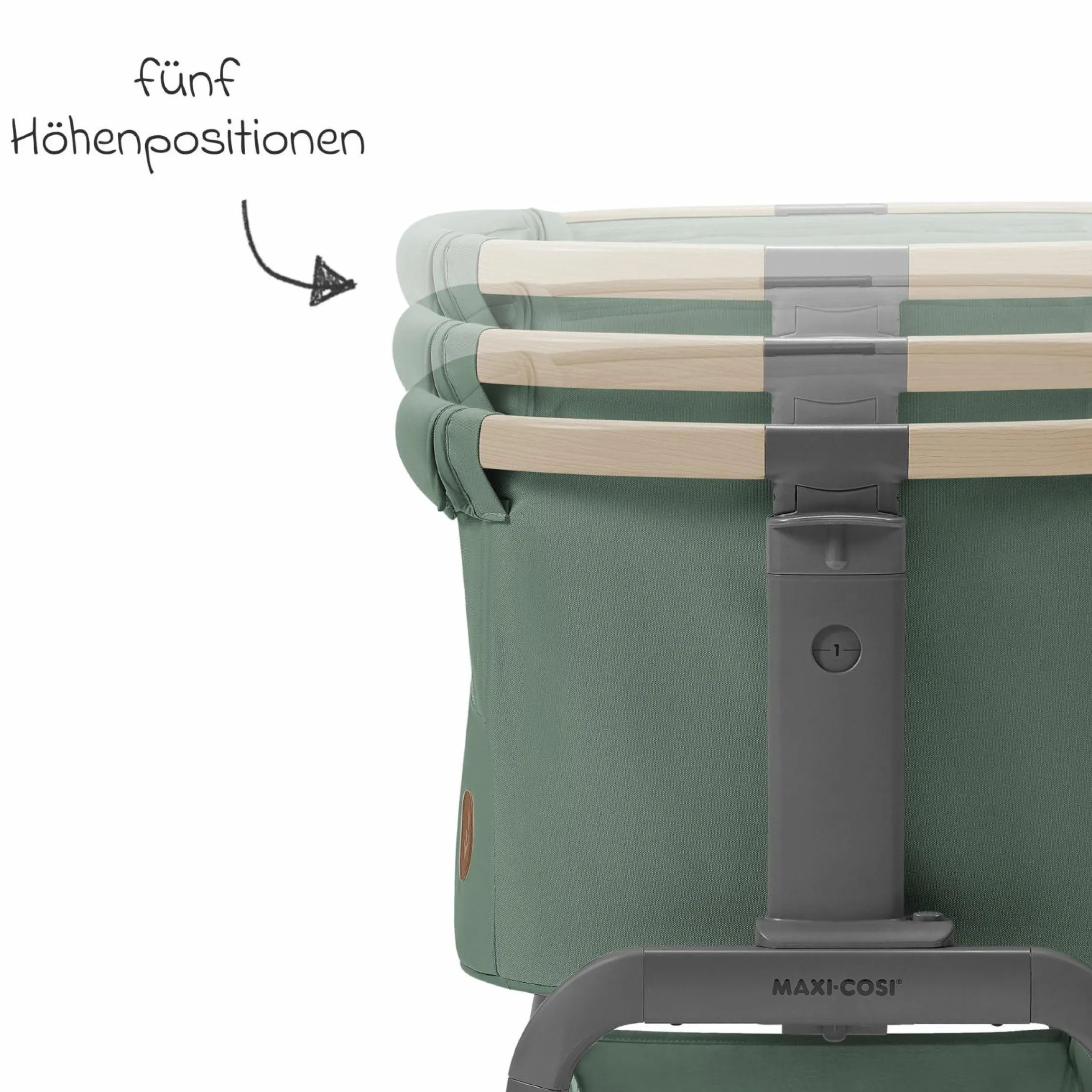 2-in-1 Beistellbett Iora klappbar, inkl. Matratze & Reisetasche - Beyound - Green Eco - Kollektion 2025