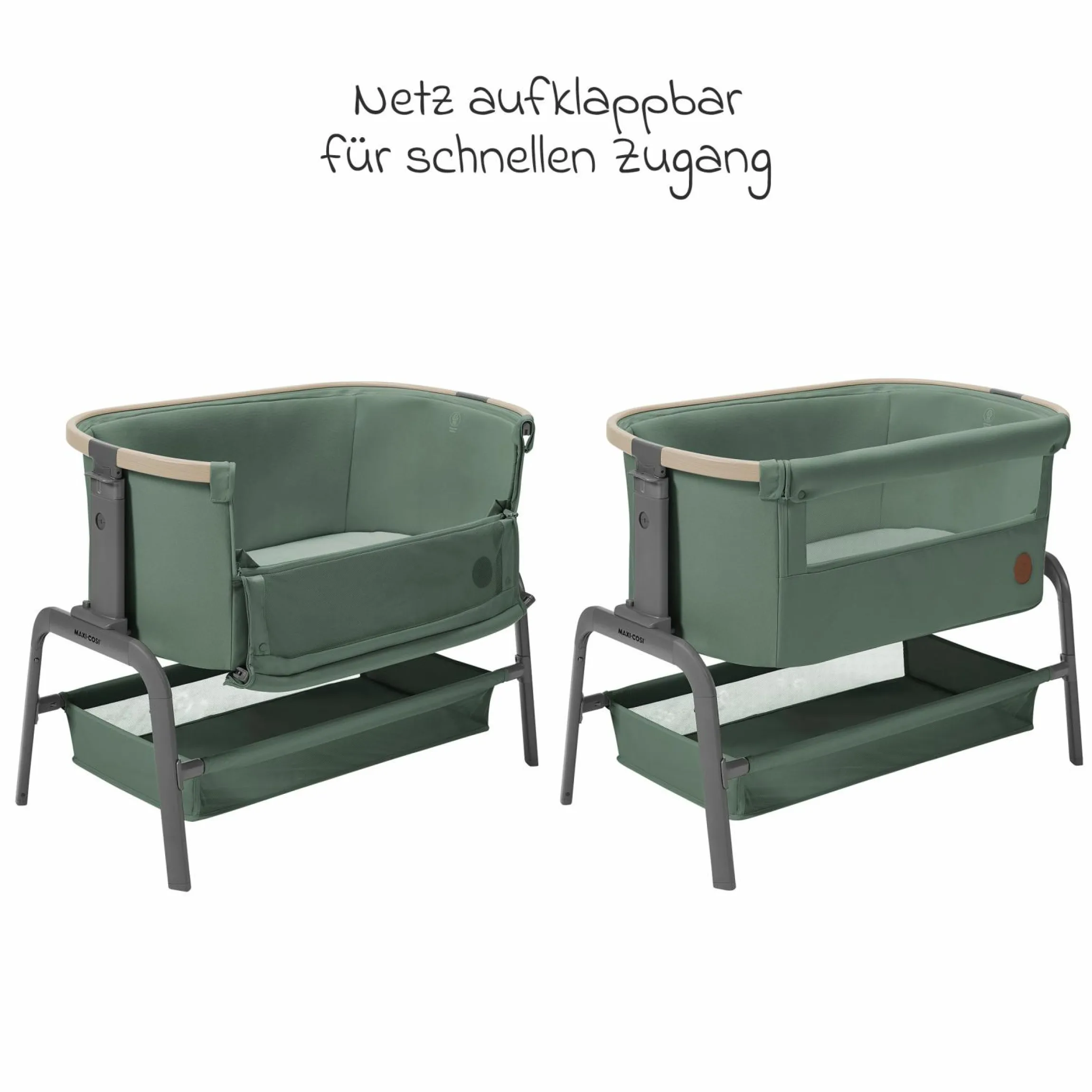 2-in-1 Beistellbett Iora klappbar, inkl. Matratze & Reisetasche - Beyound - Green Eco - Kollektion 2025